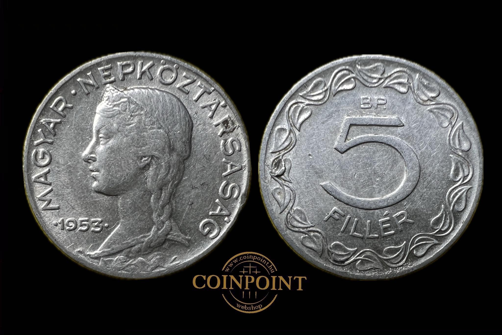 Magyar Népköztársaság (1953) 5 fillér Adamo F2.1