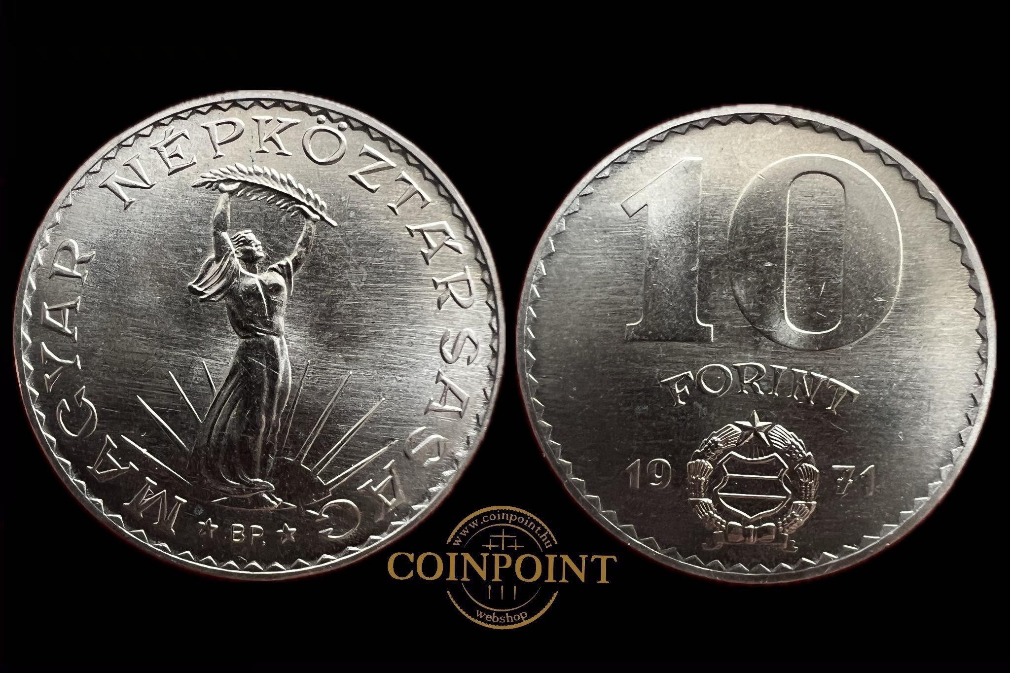Magyar Népköztársaság 10 Forint 1971 Budapest Adamo F9 UNC