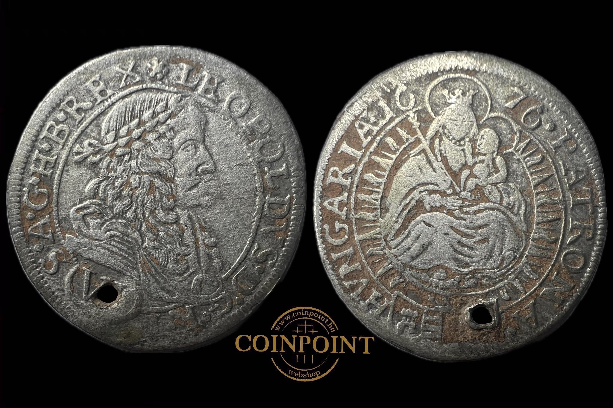 I.Lipót VI.Krajcár (1676) Pressburg Huszár1495 