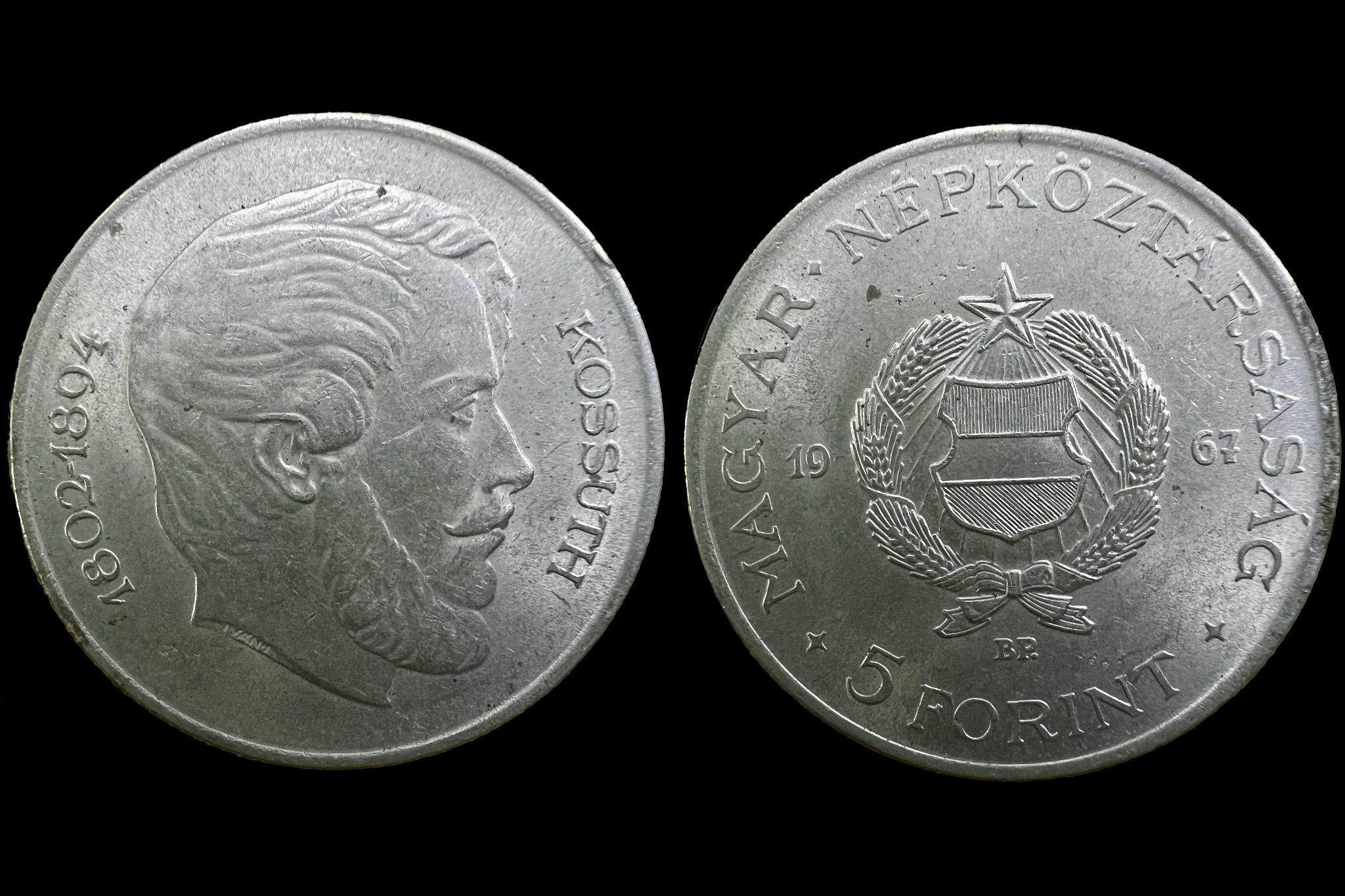 (1967) Kossuth 5 forint  Adamo F8.2