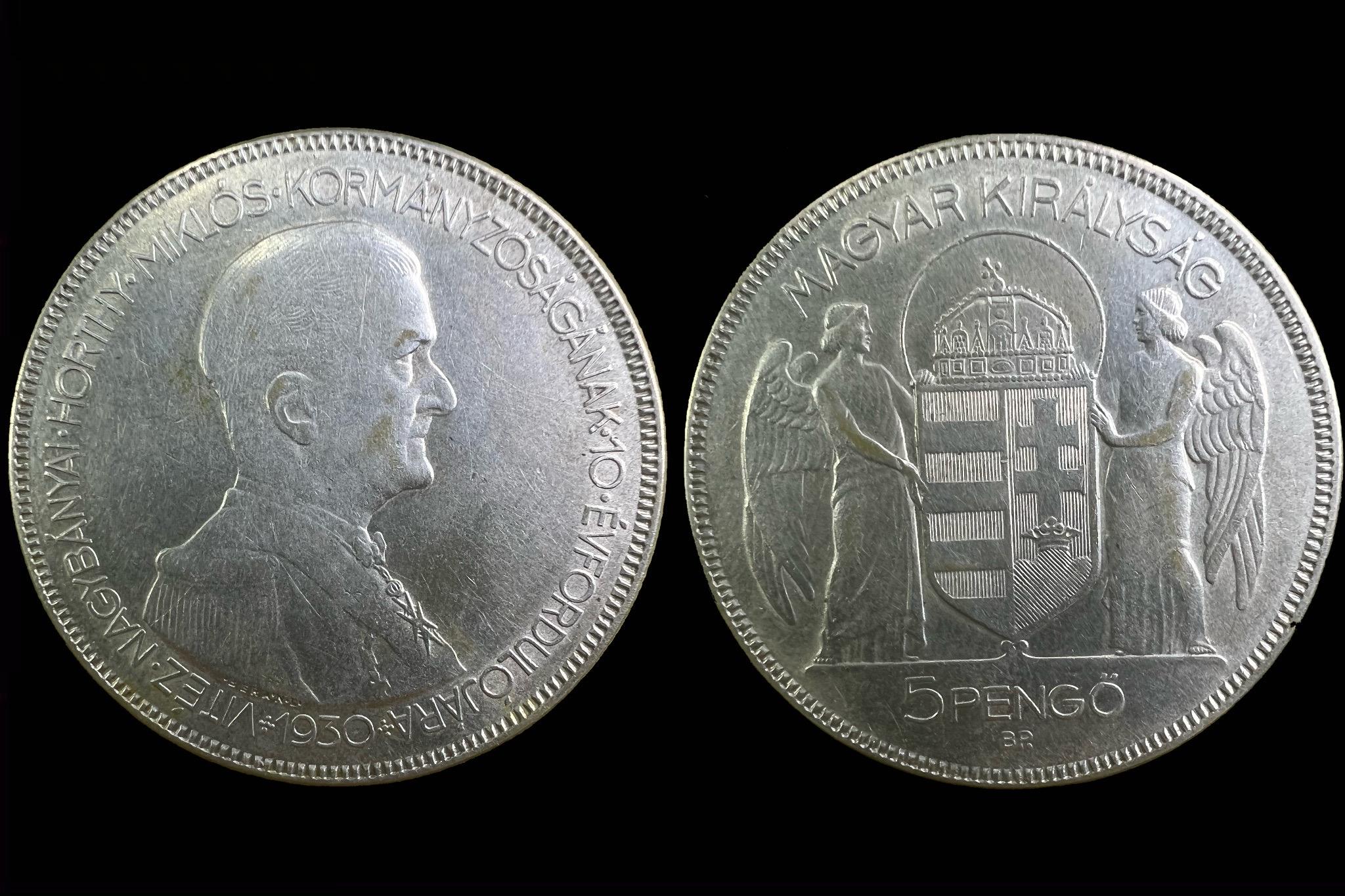  Horthy 5 pengő (1930)  Adamo P8 