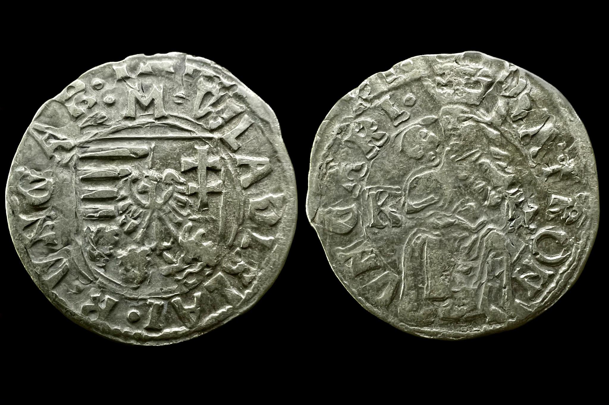 II.Ulászló Éh-641/a dénár (kettőskereszt változat) 