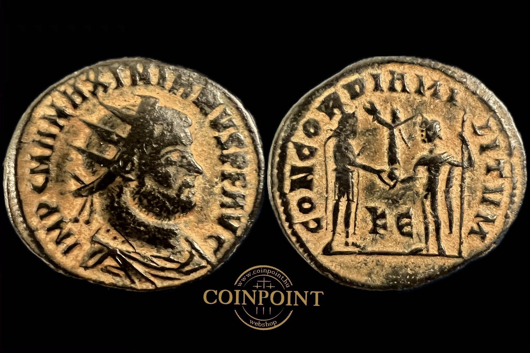  Maximianus Herculius (i.sz.286-305). Kyzikos AE Antoninian  sivatagi patina RIC 16/b 