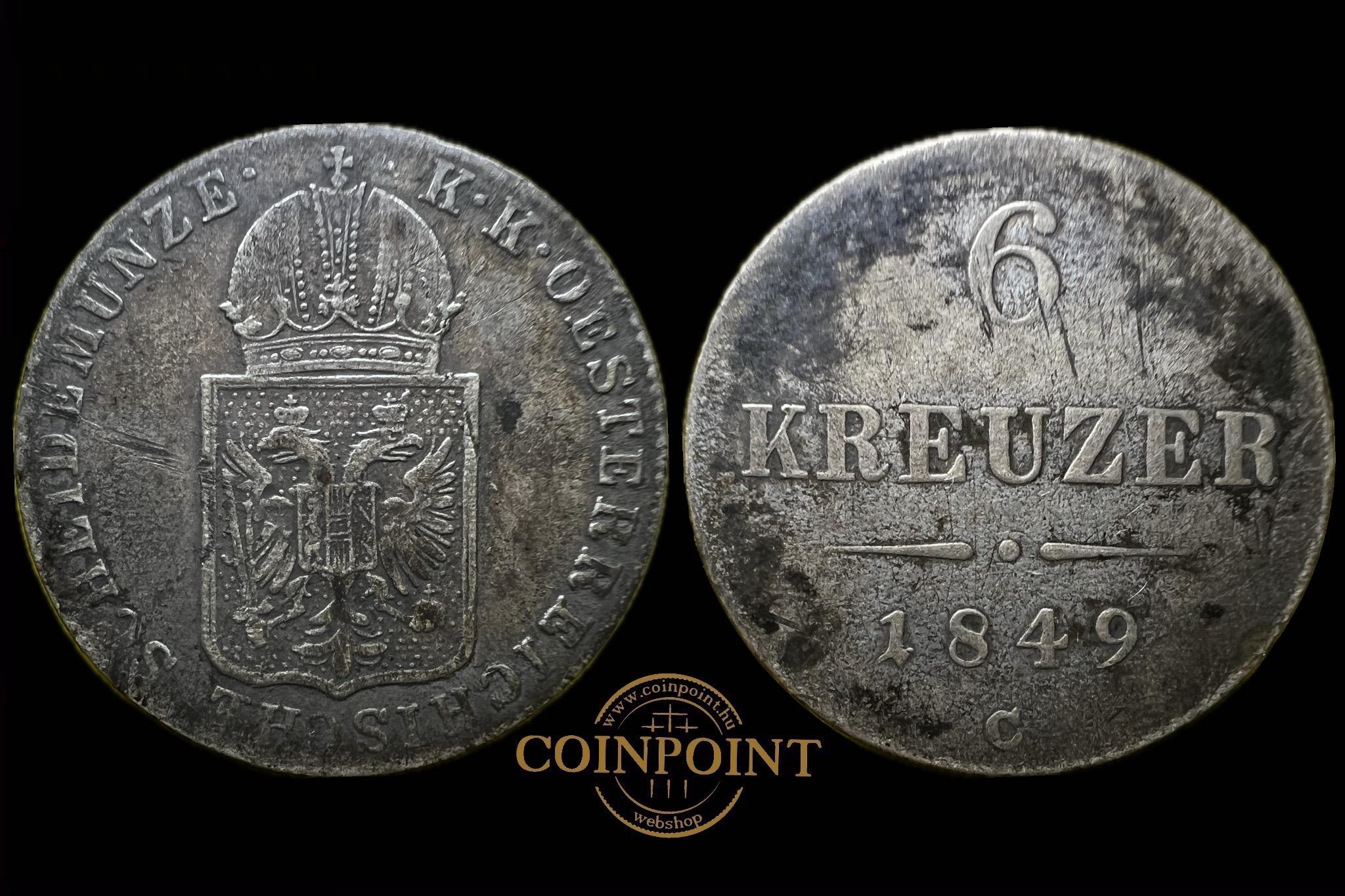 Szabadságharc 1849C 6 Krajcár  Adamo M9.1 