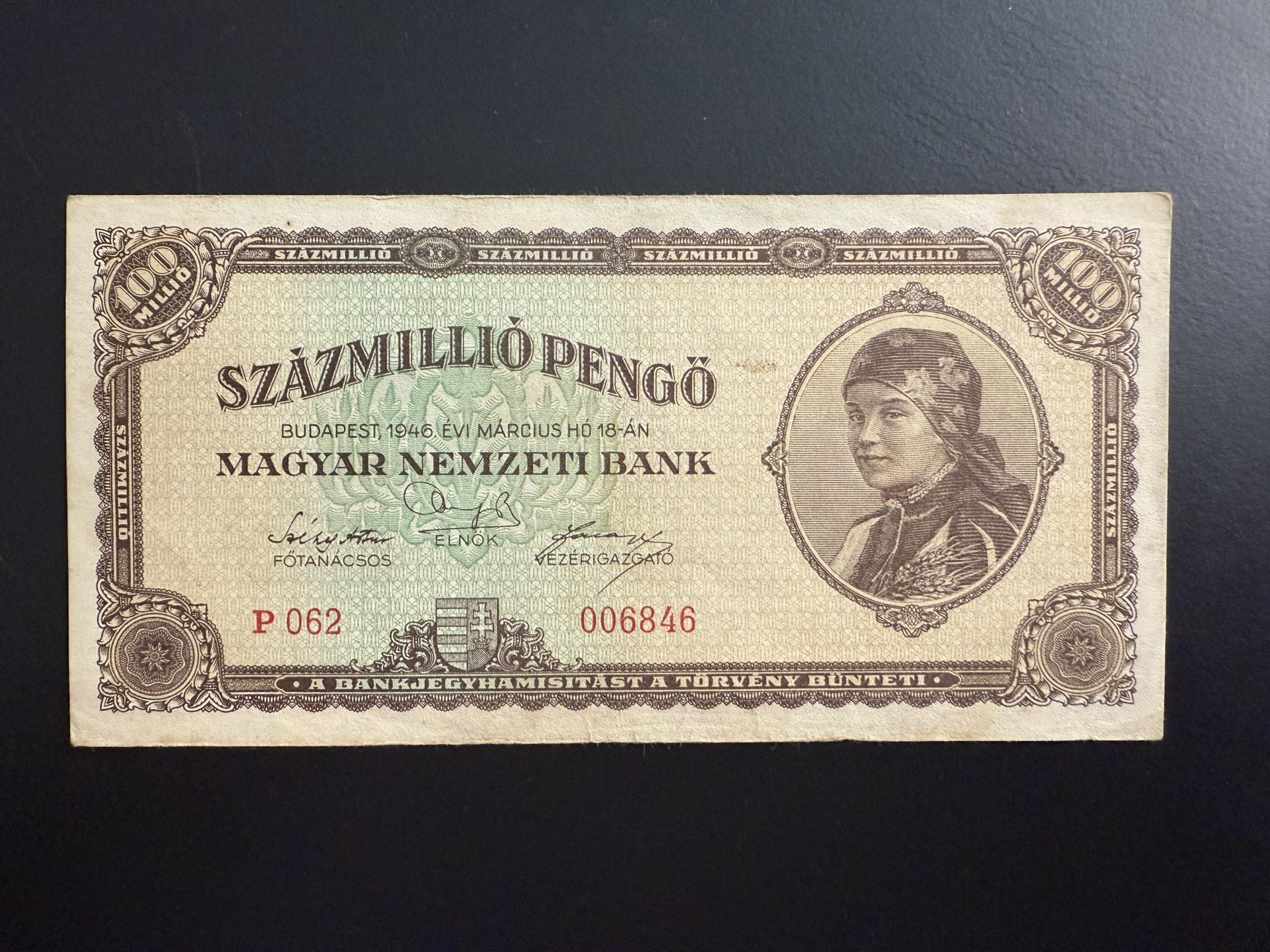  Százmillió pengő (1946) EF Adamo P2