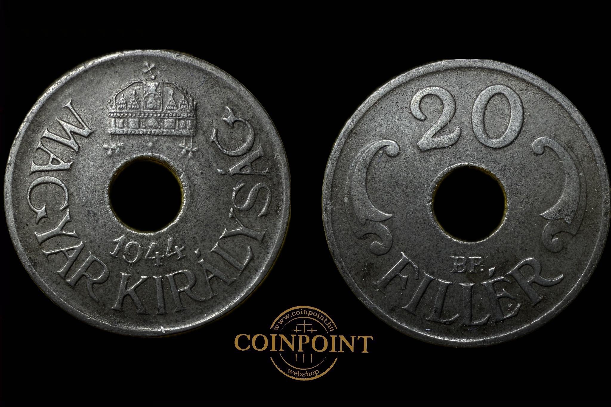  Magyar Királyság (1944) 20 fillér  Adamo P4.1 