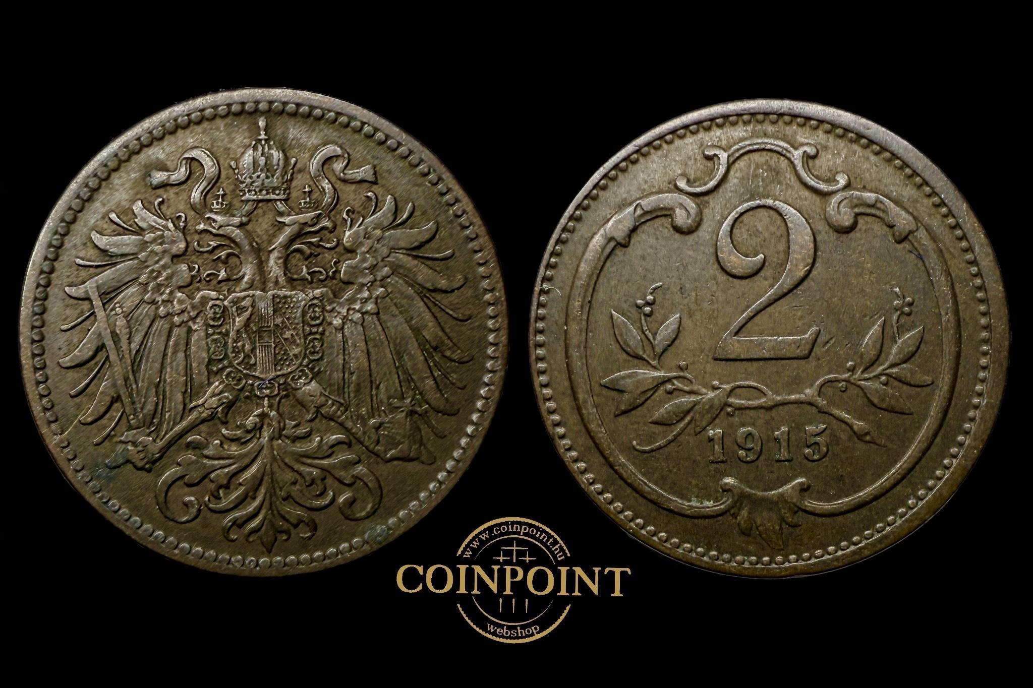  Ferenc József (1915) 2 heller  KM2881 