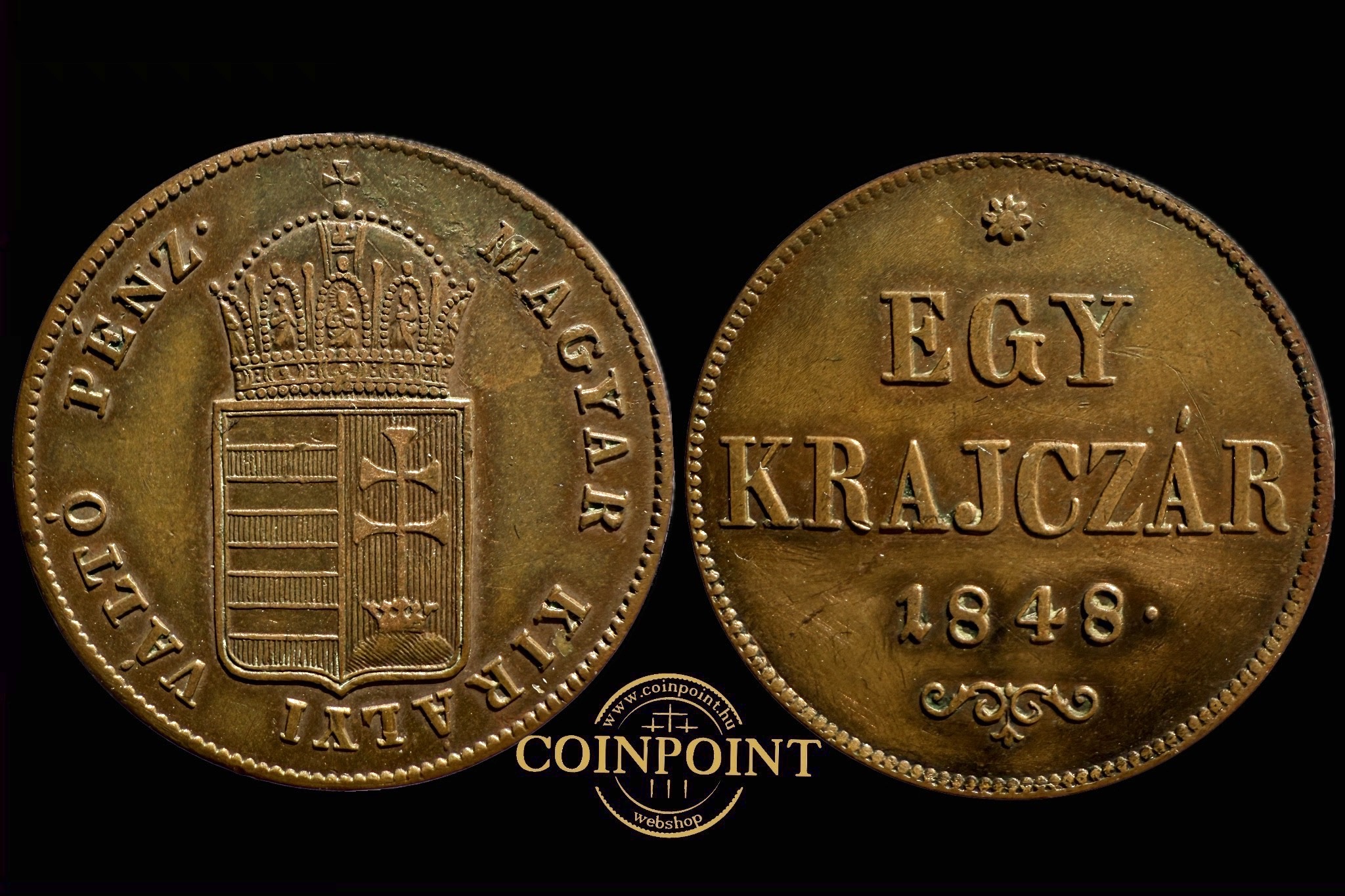 Szabadságharc (1848) 1 krajcár aUNC