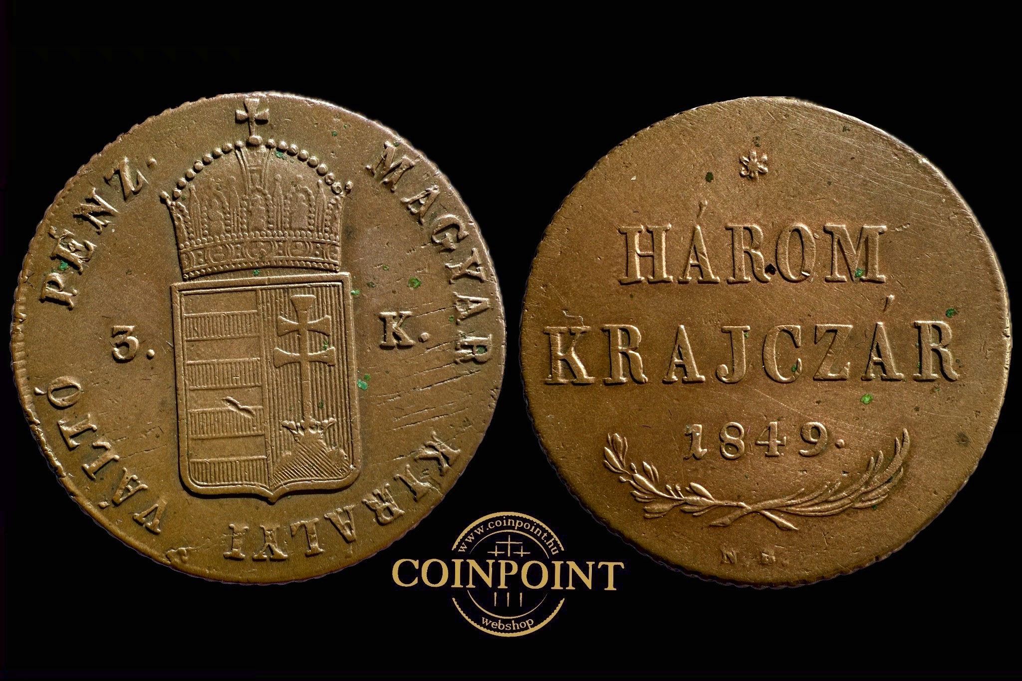 Szabadságharc 3 krajcár (1849)N-B