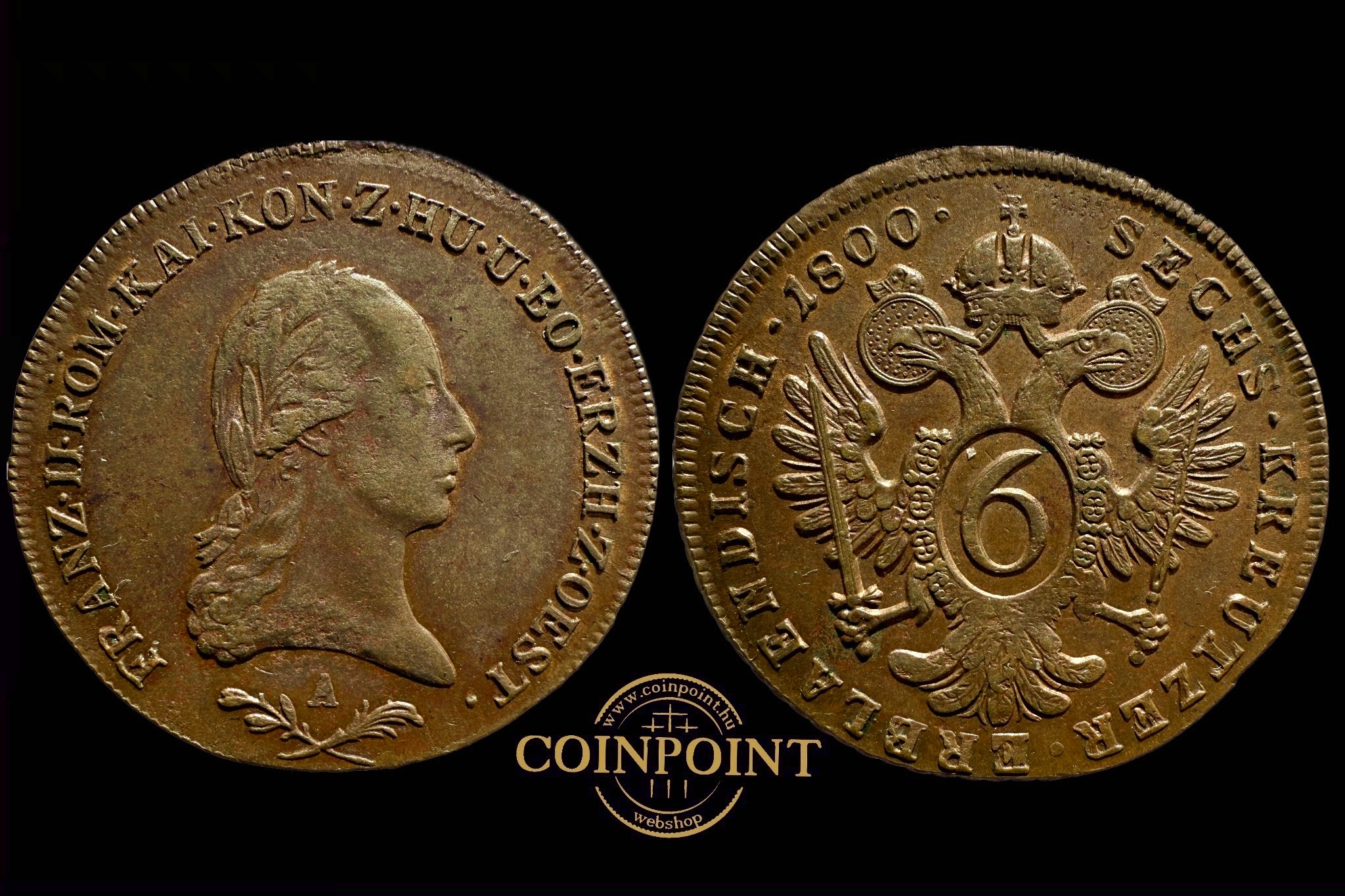 Ferenc 6 krajcár (1800)A aUNC