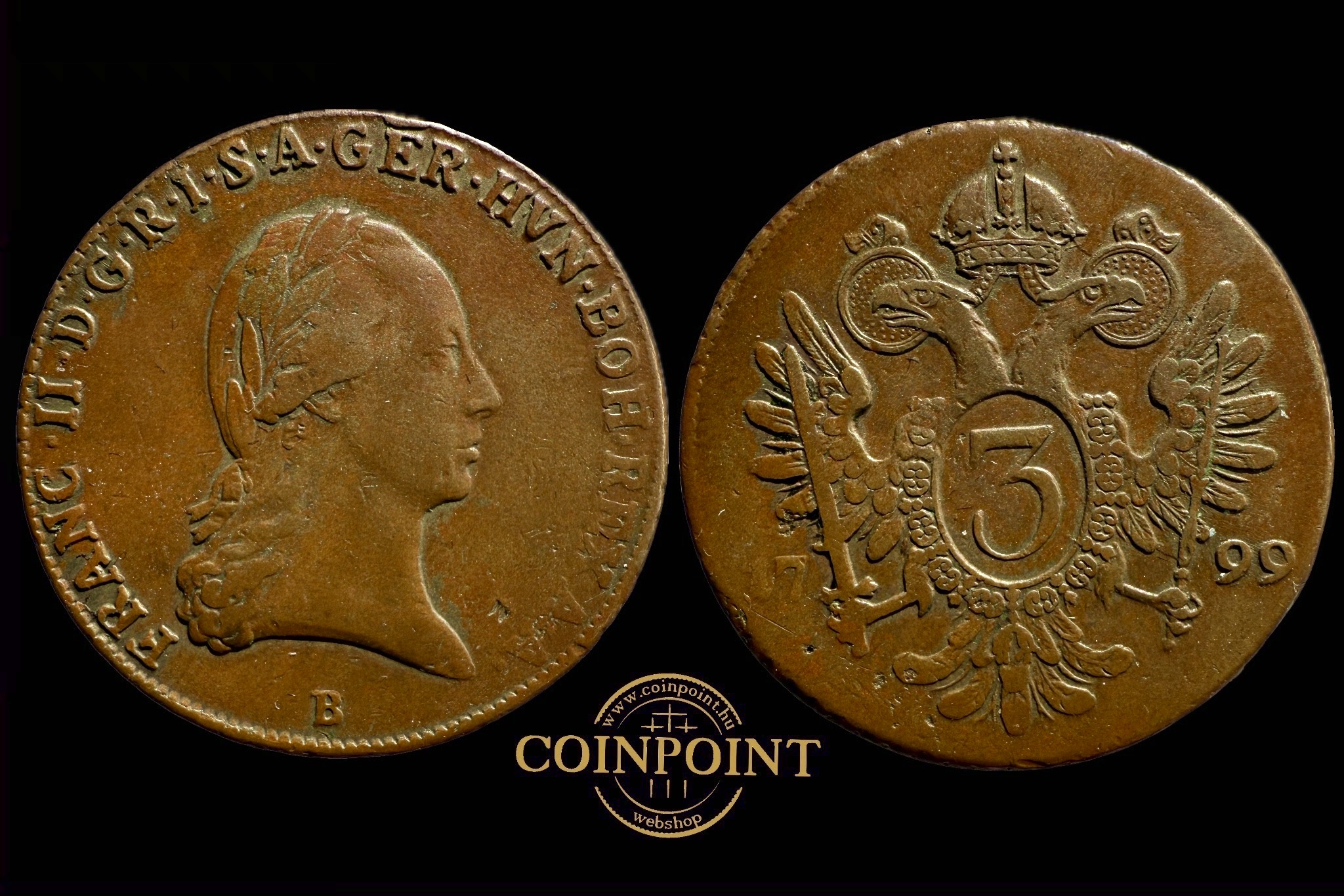 Ferenc 3 krajcár (1799)B RRR!