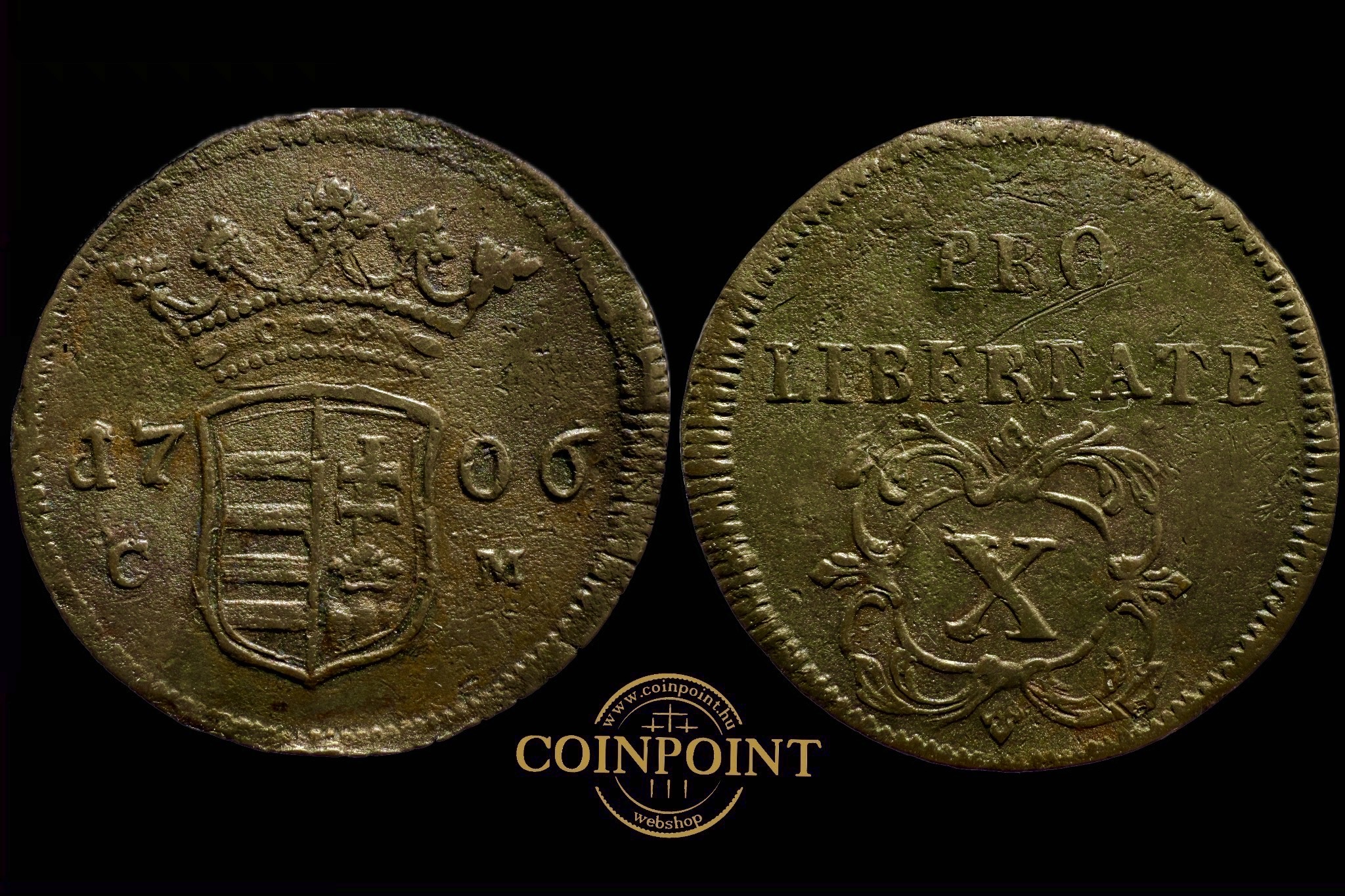 II. Rákóczi Ferenc X poltura C-M (1706)