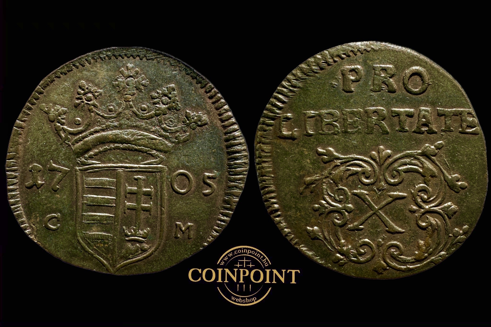 II. Rákóczi Ferenc X poltura C-M(1705)