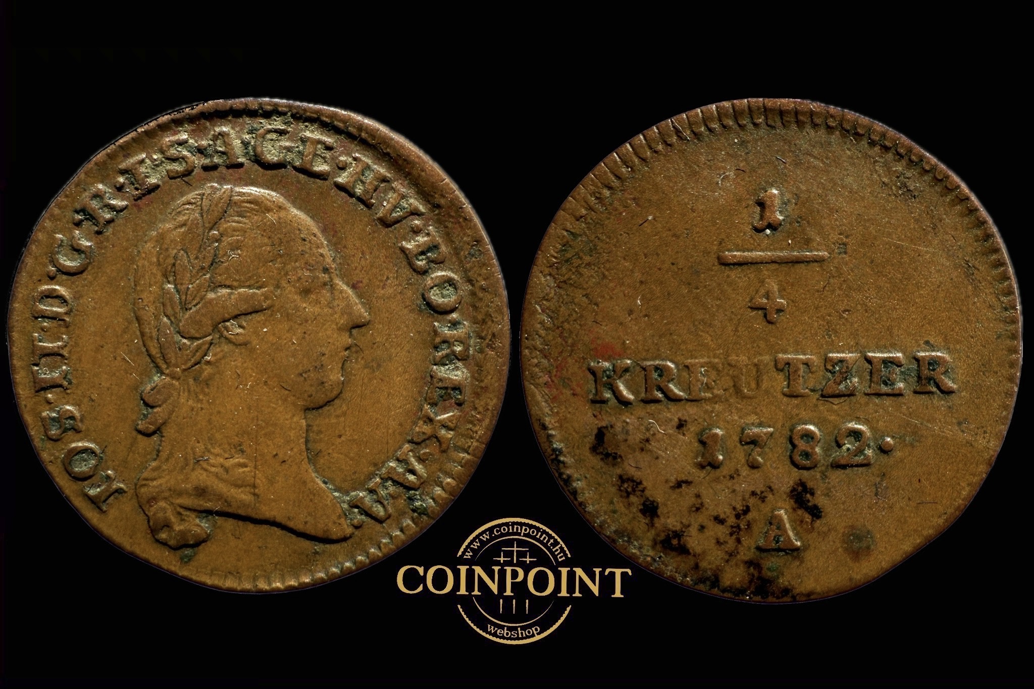 II. József 1/4 krajcár (1782)A