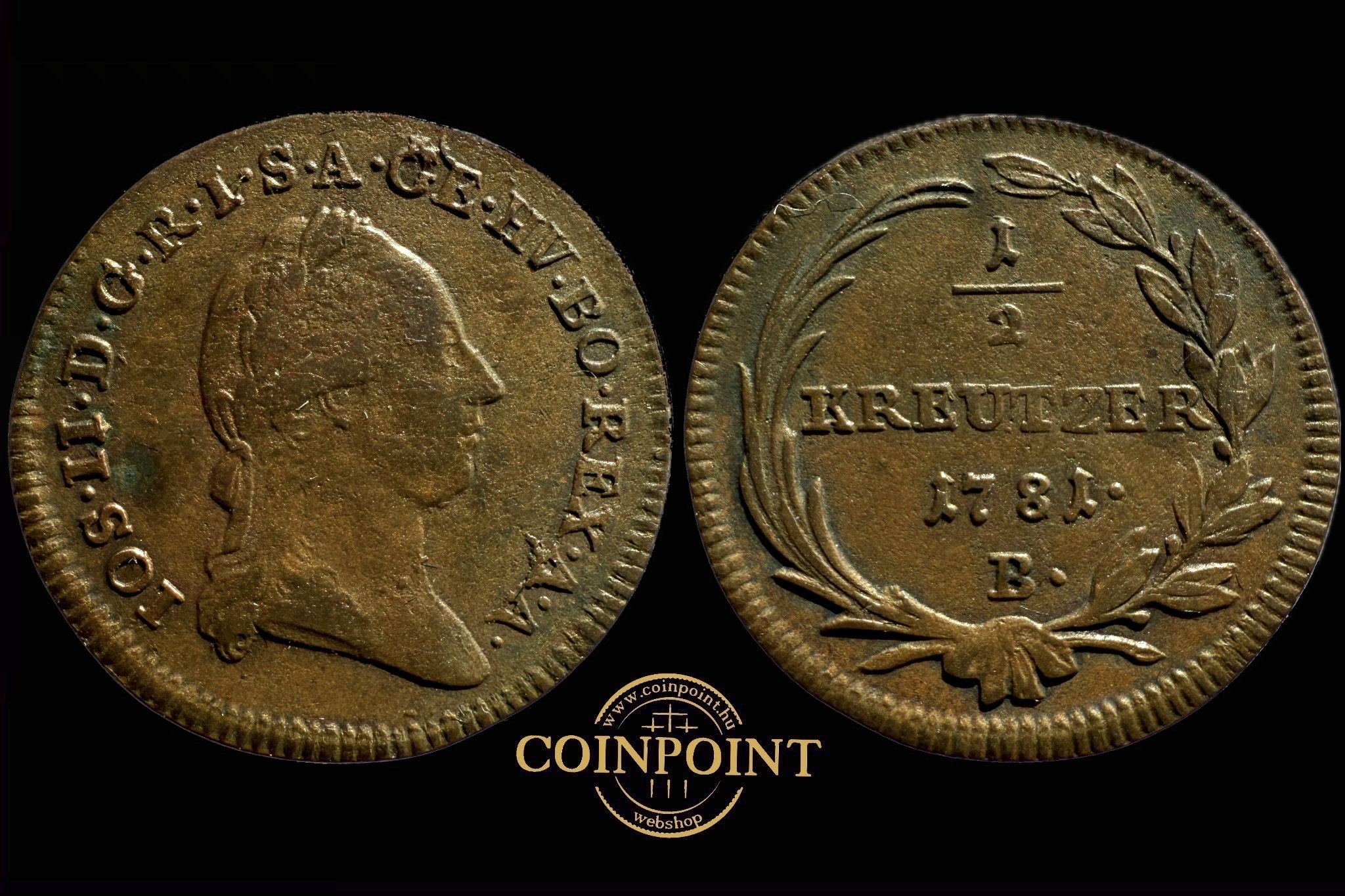 II. József 1/2 krajcár (1731)B