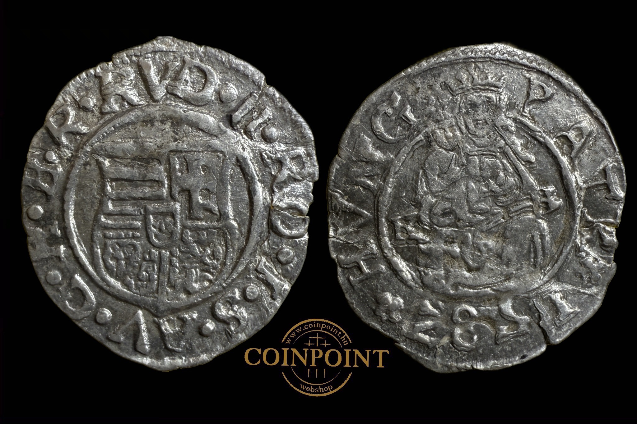 Rudolf Dénár 1582 K-B (fordított B)