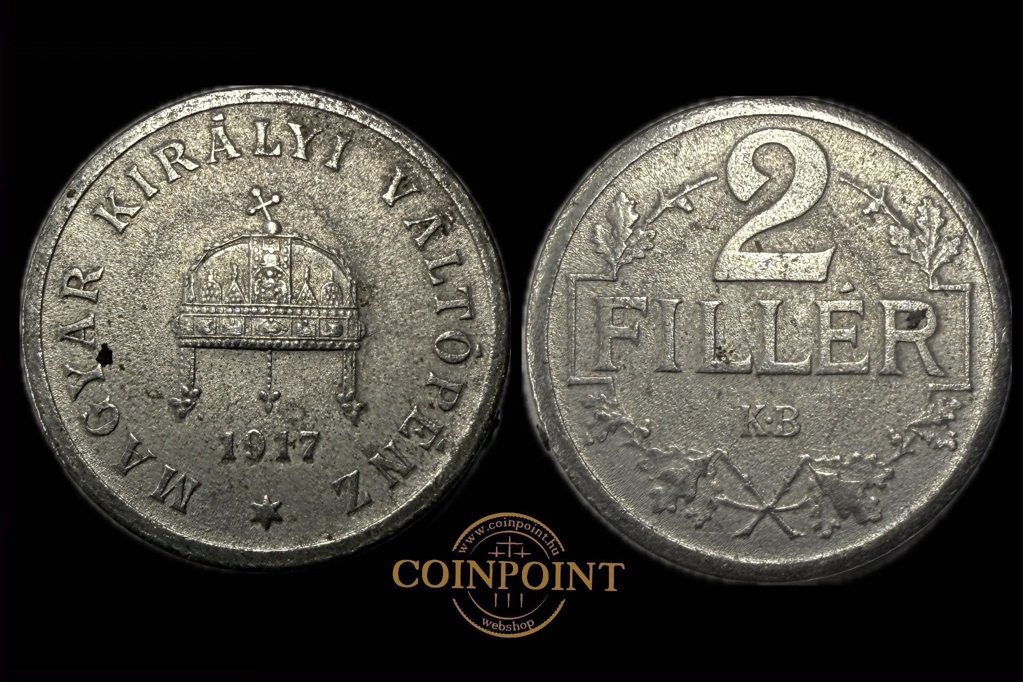 Magyar Királyi Váltópénz 2 Fillér 1917 Adamo K2.1