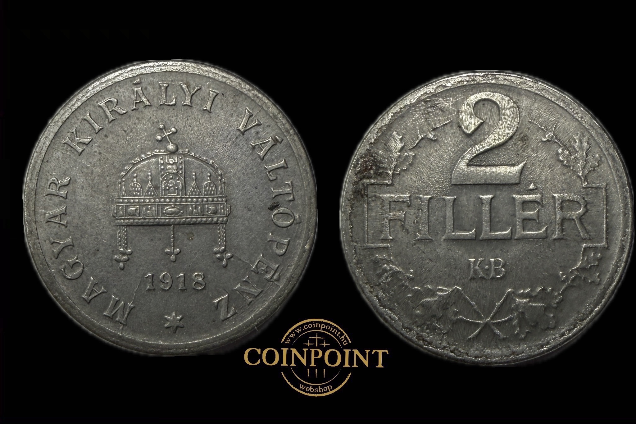 Magyar Királyi Váltópénz 2 Fillér 1918 Adamo K2.1