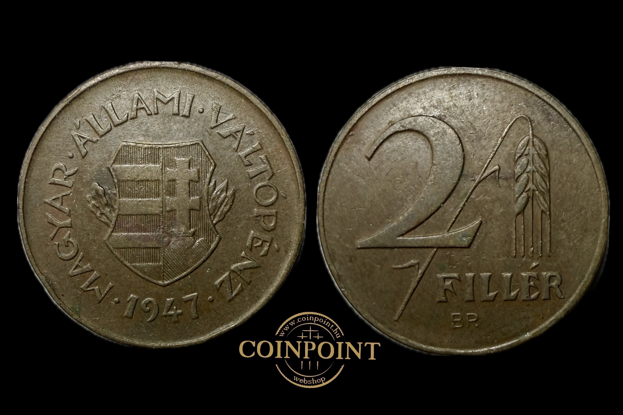 Magyar Állami Váltópénz 2 Fillér 1947 Adamo F1