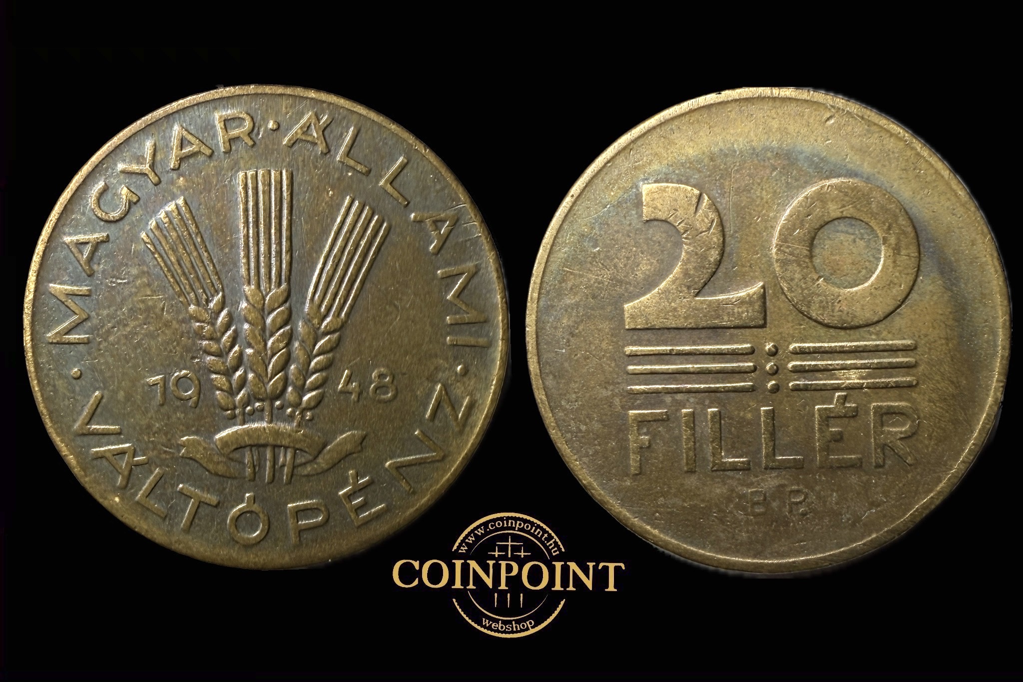 Magyar Állami Váltópénz 20 Fillér 1948 Adamo F4