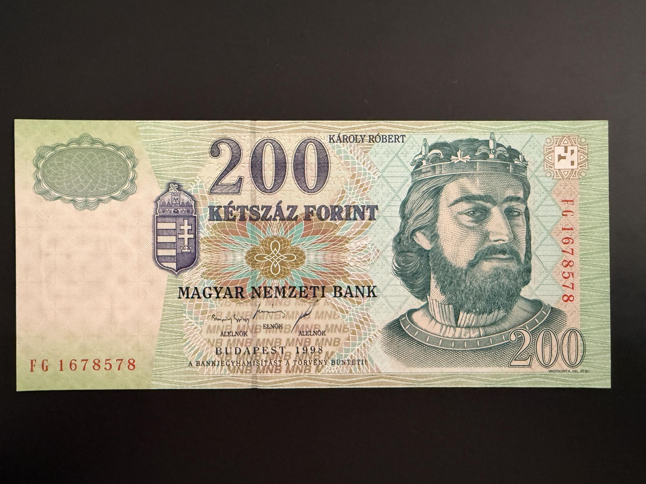 200 Forint (1998) FG Adamo F53.6 UNC