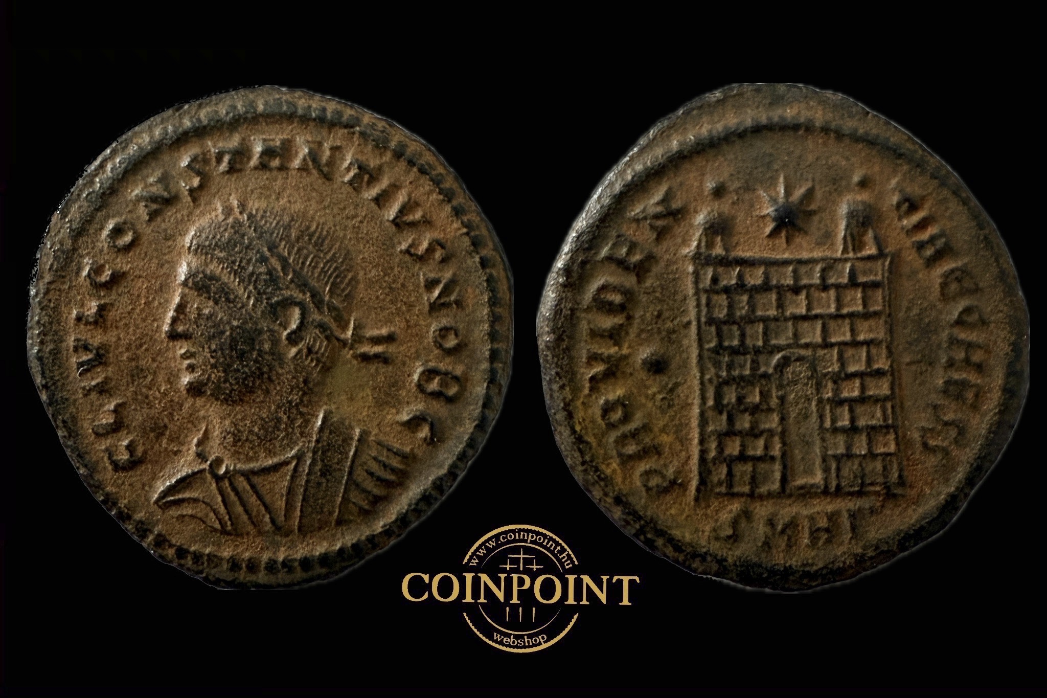 Constantius (i.sz.325-326) RIC 97 AE Heraclea (sivatagi homokpatina)