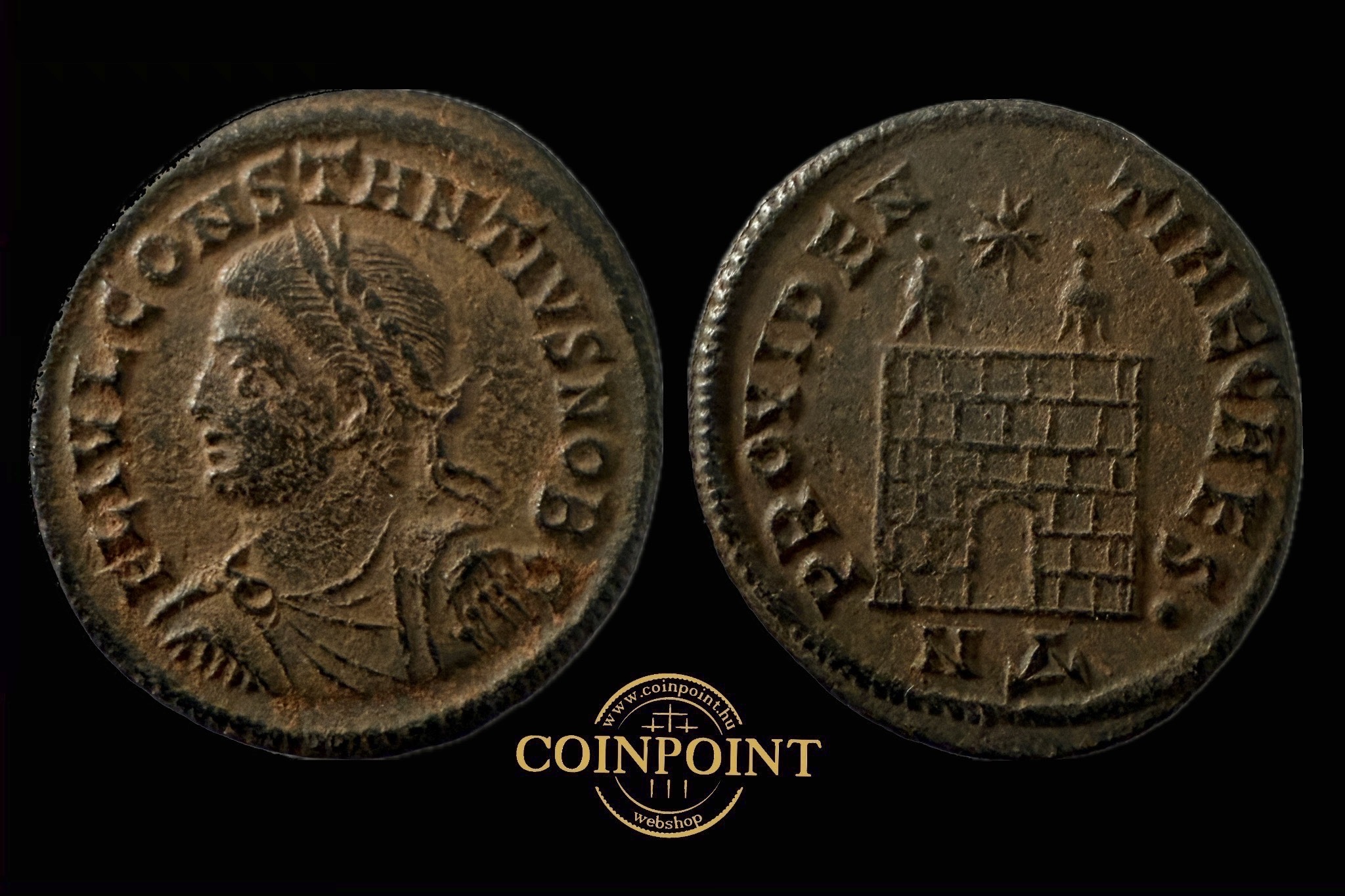 II.Constantius (i.sz.324-337)RIC VII 128 AE (sivatagi homokpatina)