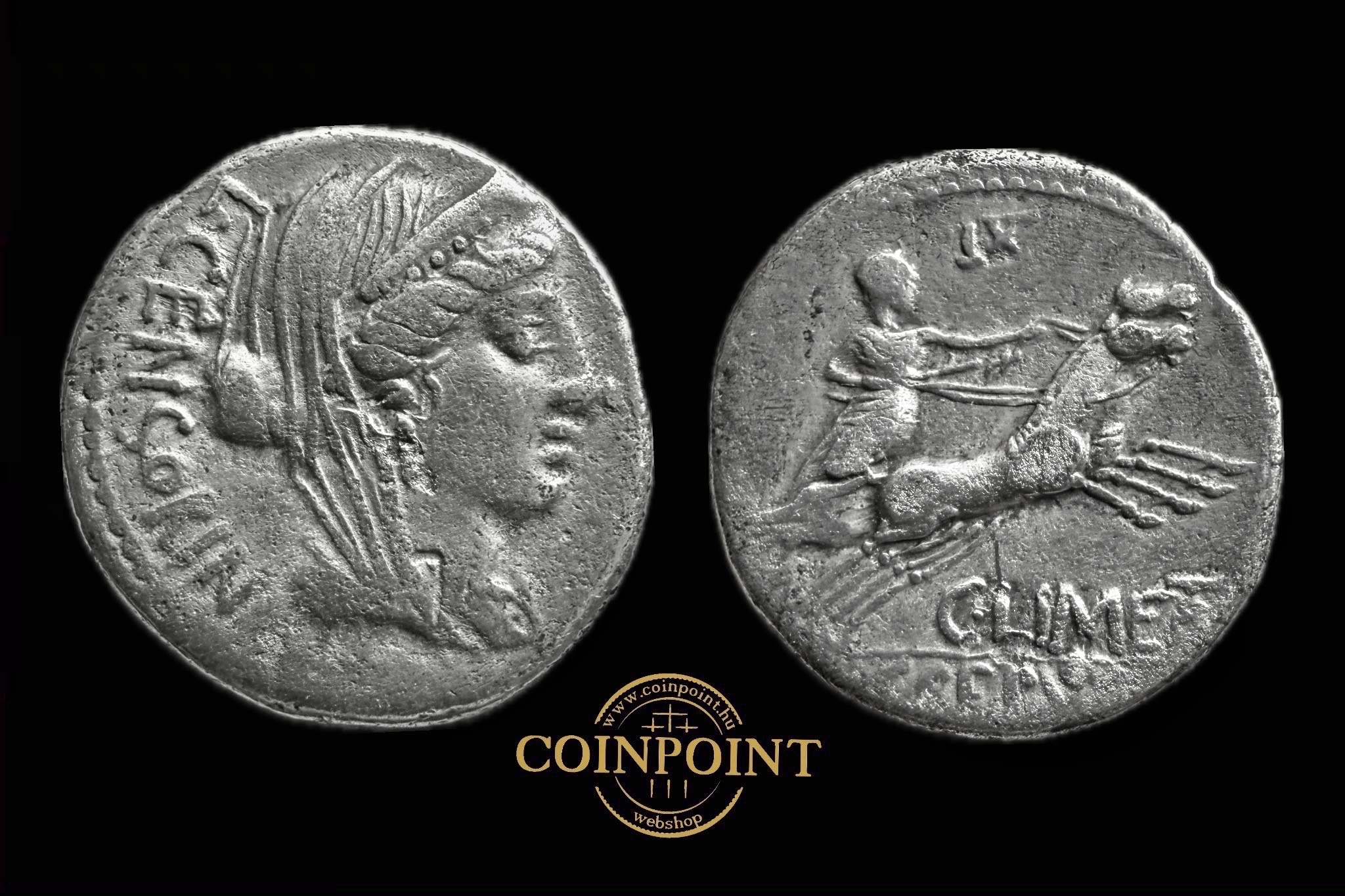 P. Crepusia, C. Mamilius Limetanus és L. Marcius Censorinus (i.e.82) Dénár
