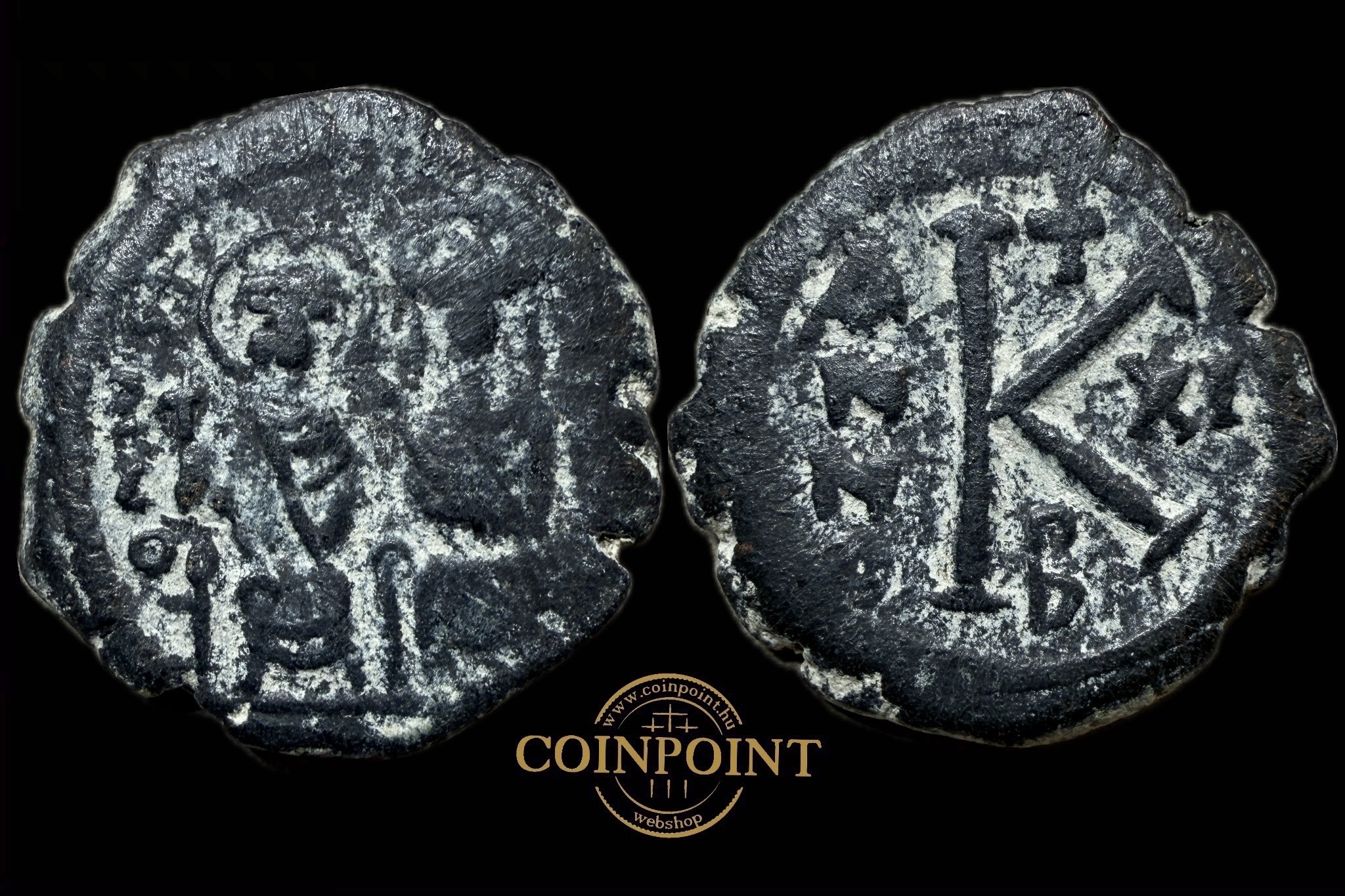 II.JUSTIN és SOPHIA(565-578).Thessalonica 1/2 Follis