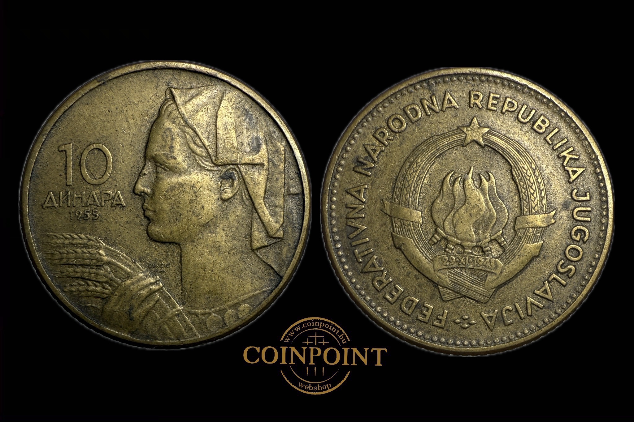 Jugoszlávia 10 Dínár 1955