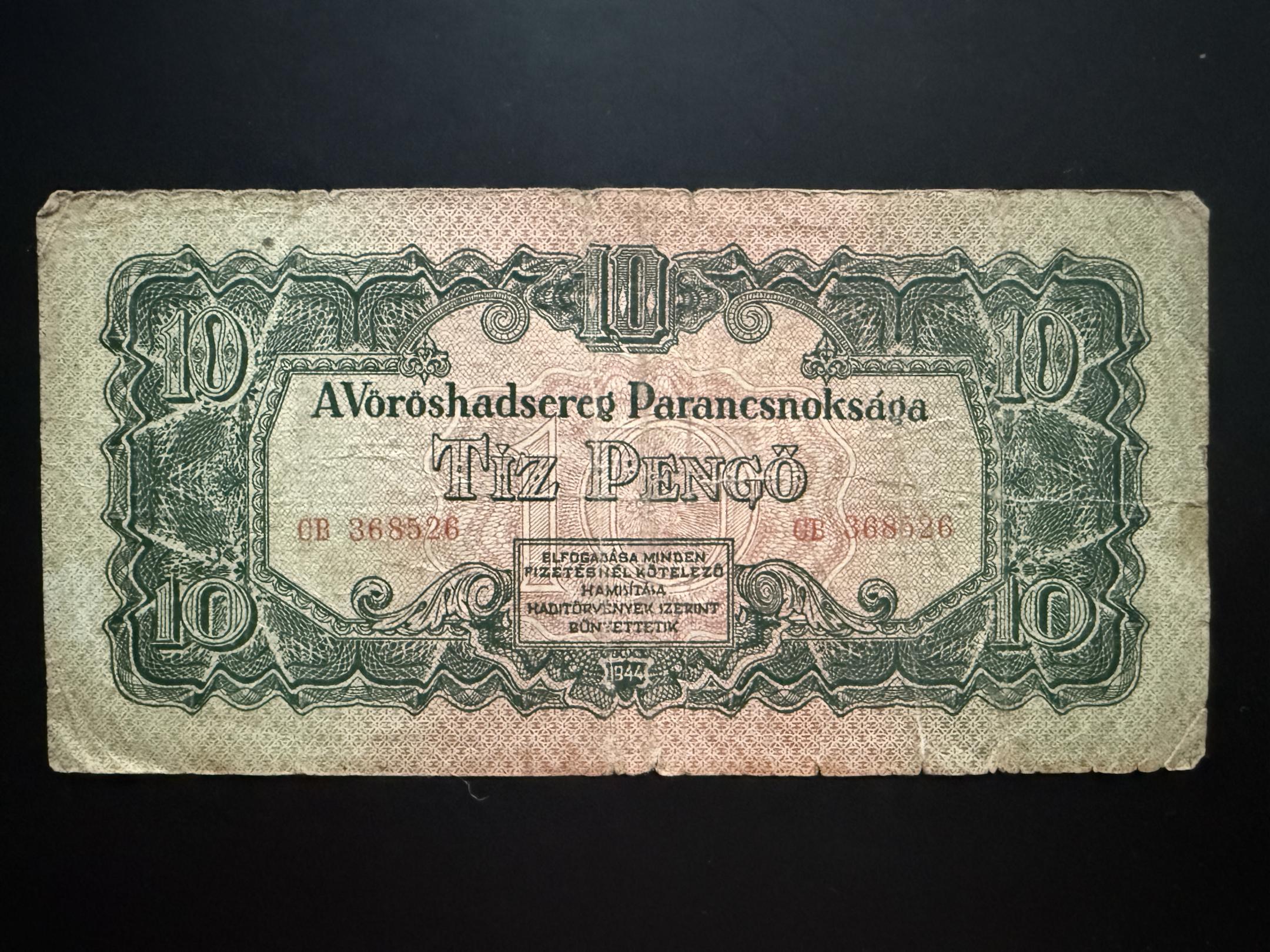 10 Pengő (1944) Vöröshadsereg Adamo P43, F