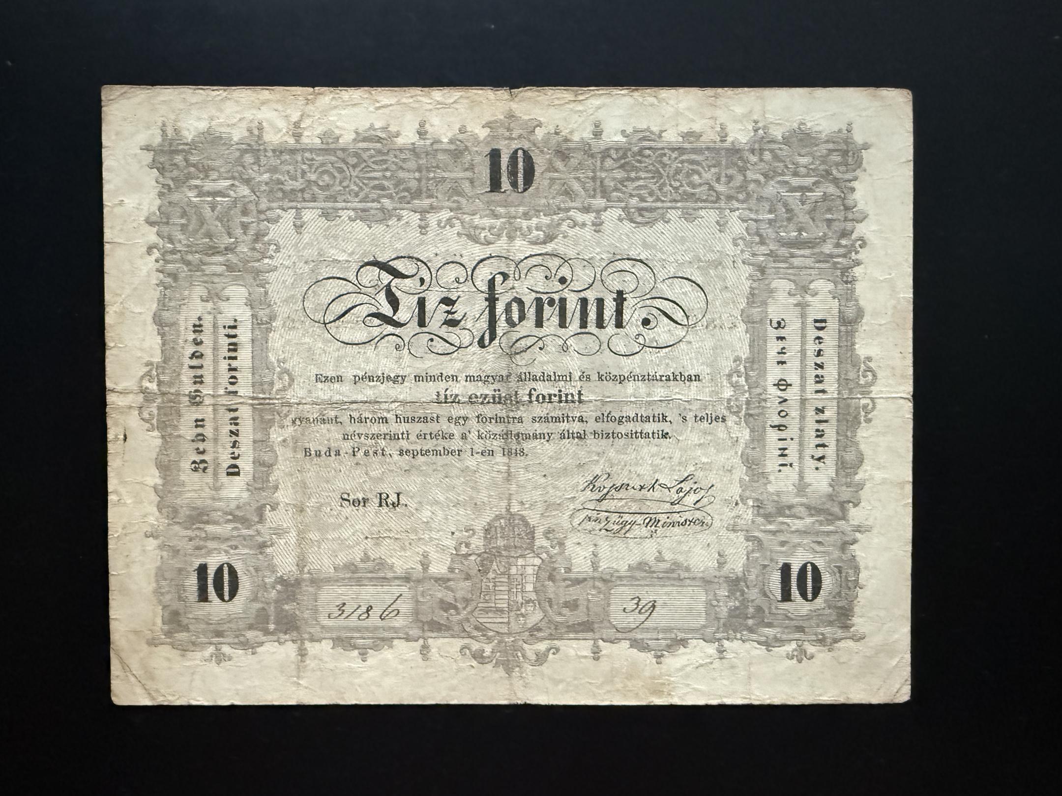 Szabadságharc 10 Forint (1848) Adamo 6 111, F