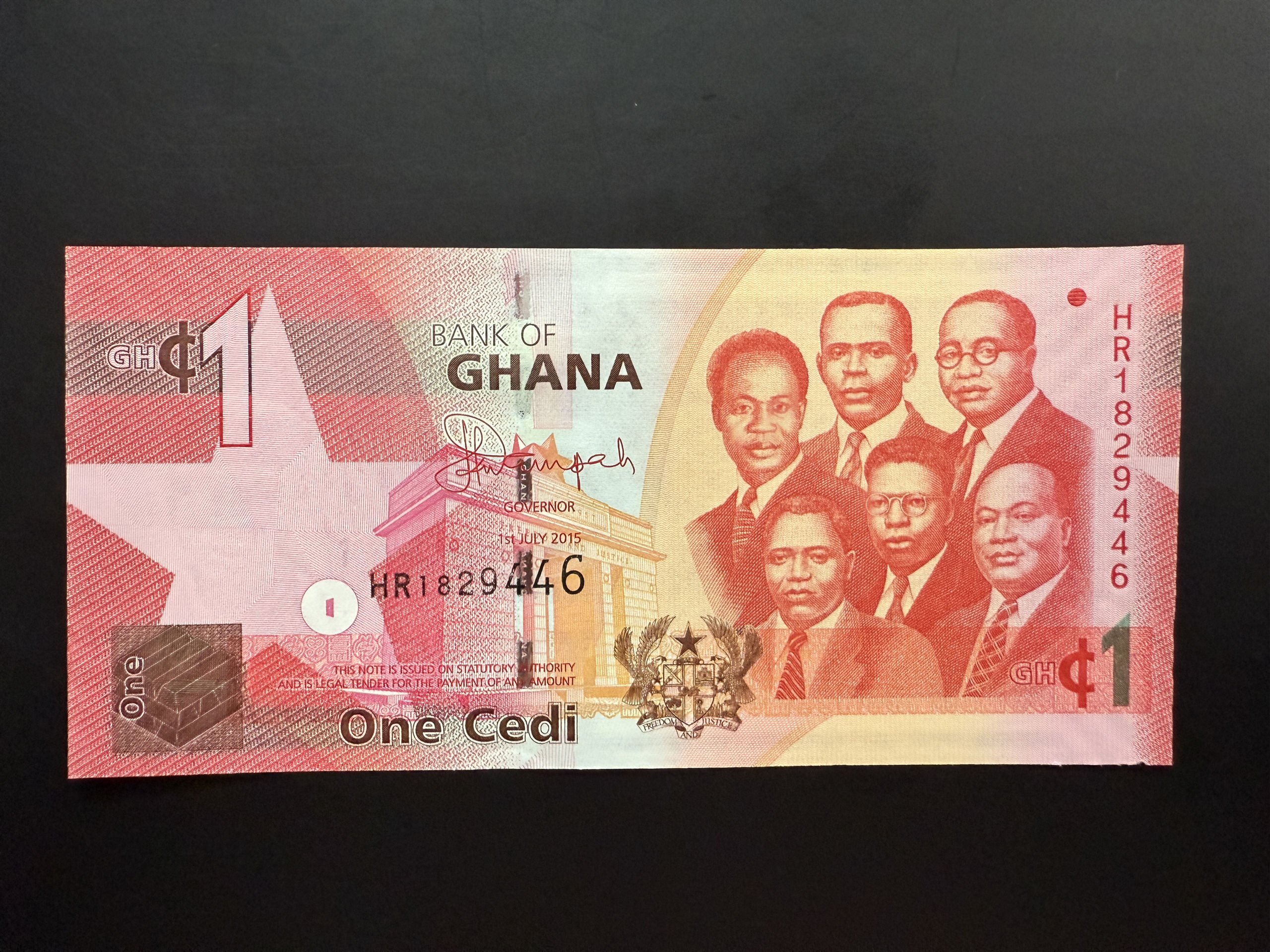 GHANA 1 Cedi 1.7.2015 (P.37) UNC