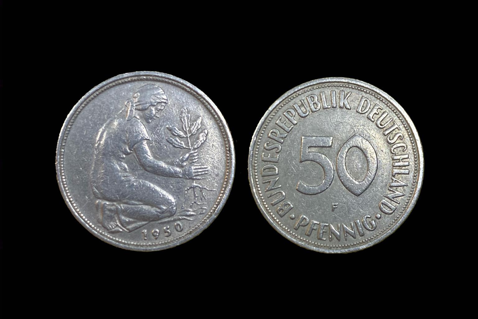 50 Pfennig Németország (1950) KM 109