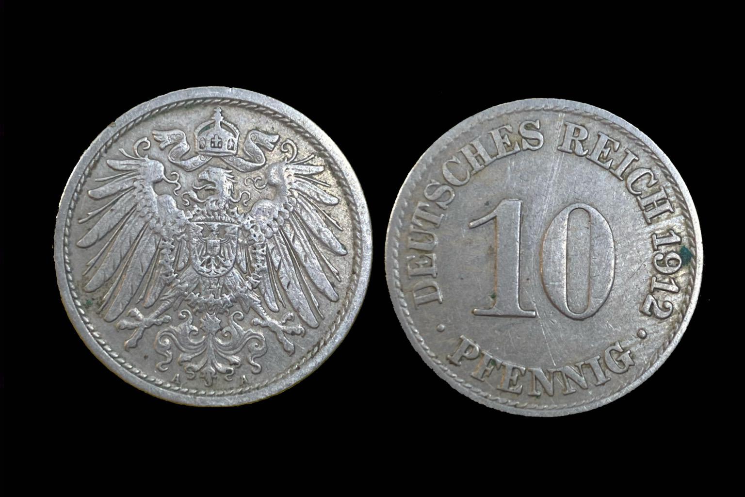 10 Pfennig Németország (1912) KM 110