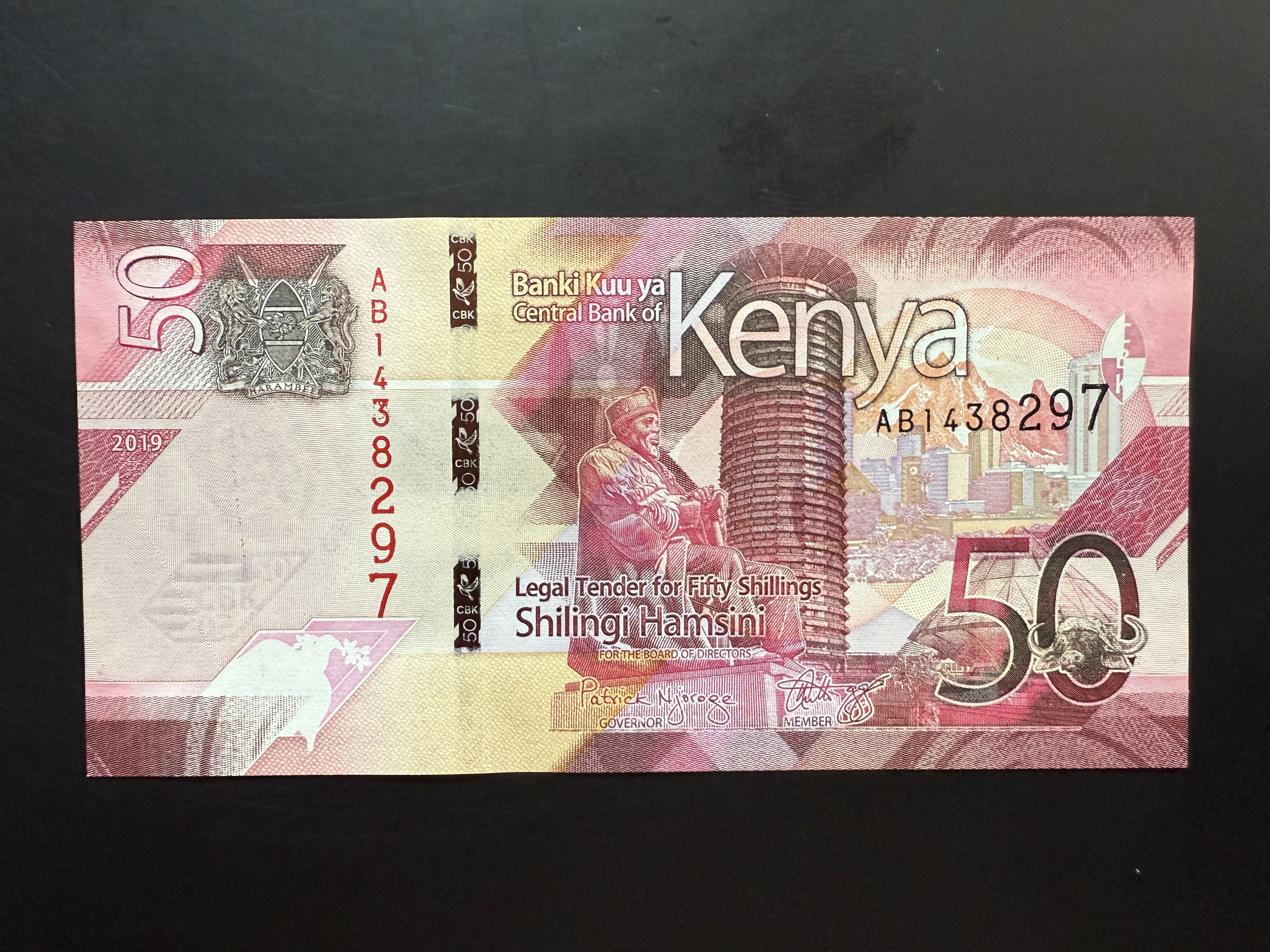 KENYA 50 Shillings 2019 (P.52) UNC