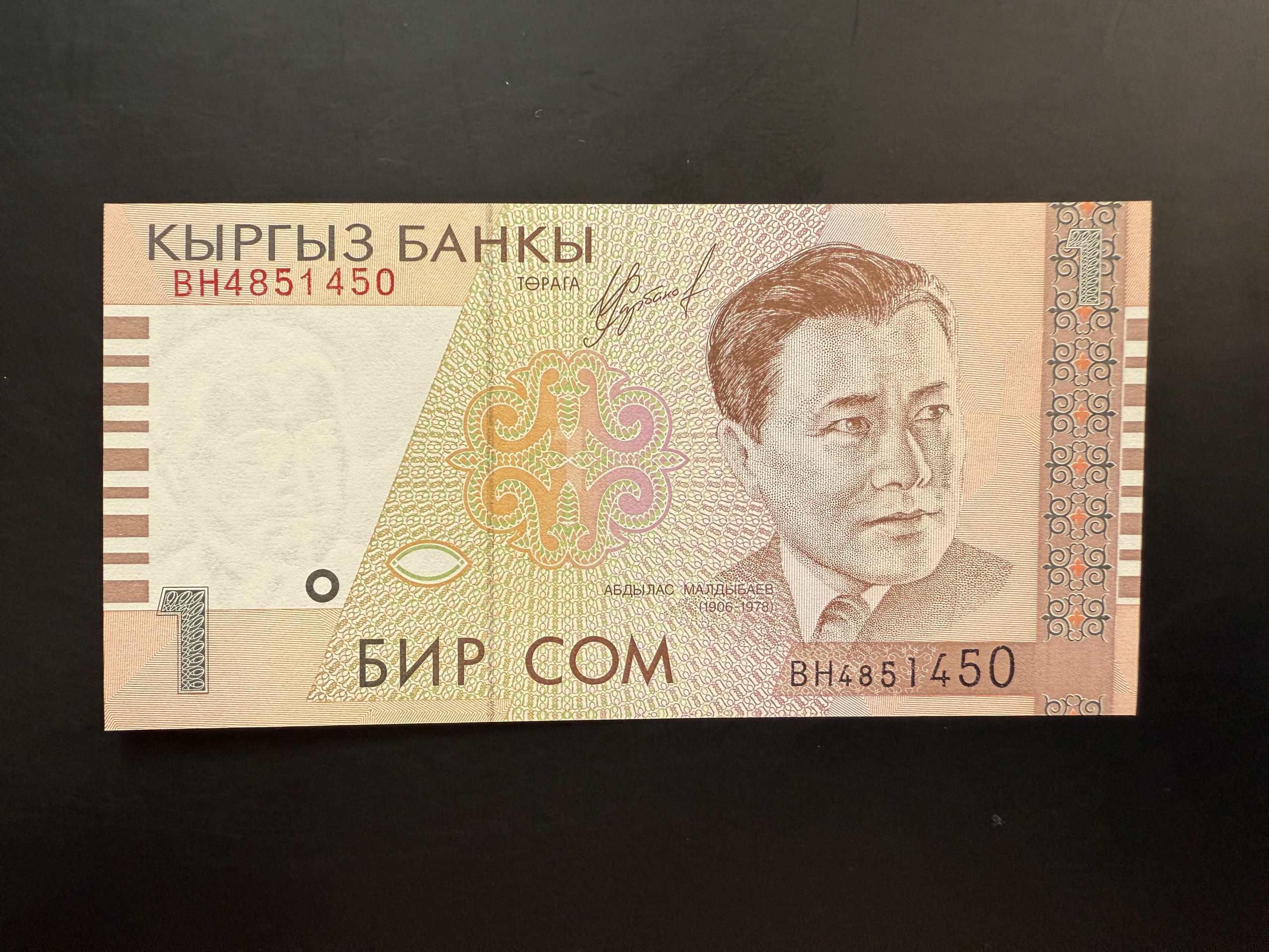 KYRGYZSTAN 1 Som 1999 (P.15) UNC