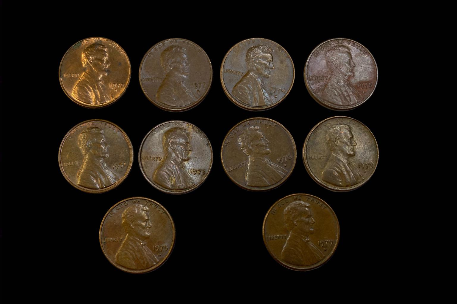 1 cent Lincoln USA 1970-es évek lot KM 1382