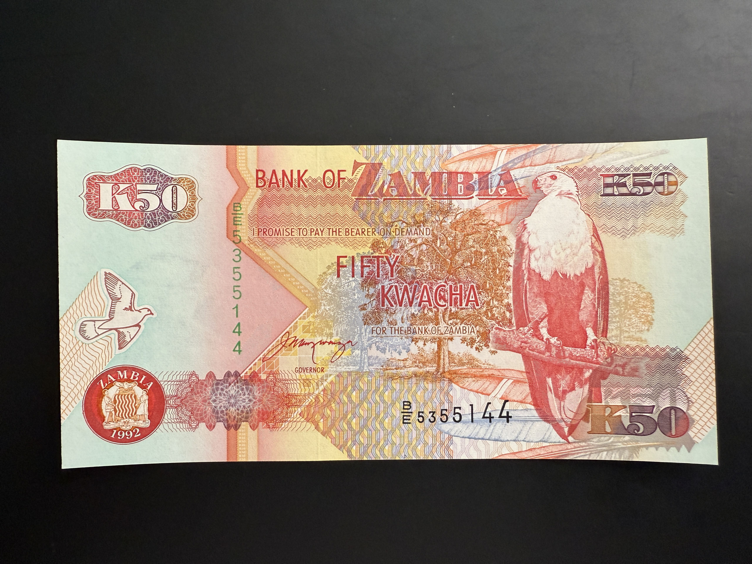 ZAMBIA 50 Kwacha 1992 (P.37) UNC