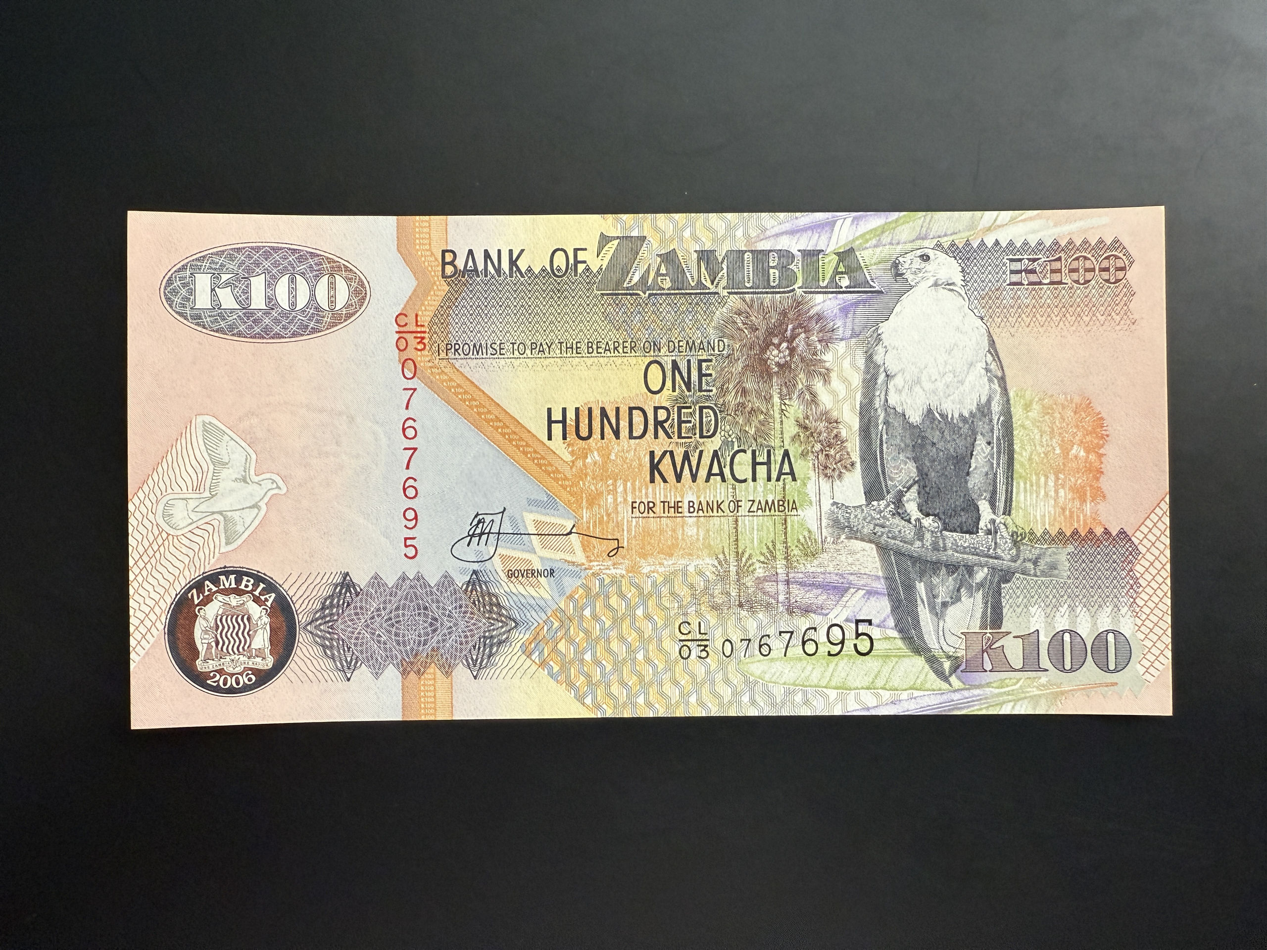 ZAMBIA 100 Kwacha 2006 (P.38) UNC