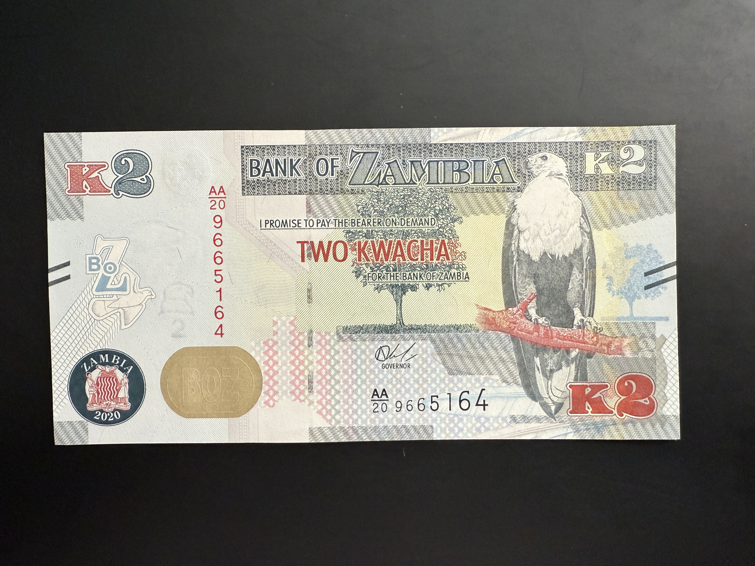 ZAMBIA 2 Kwacha 2020 (P.56) UNC