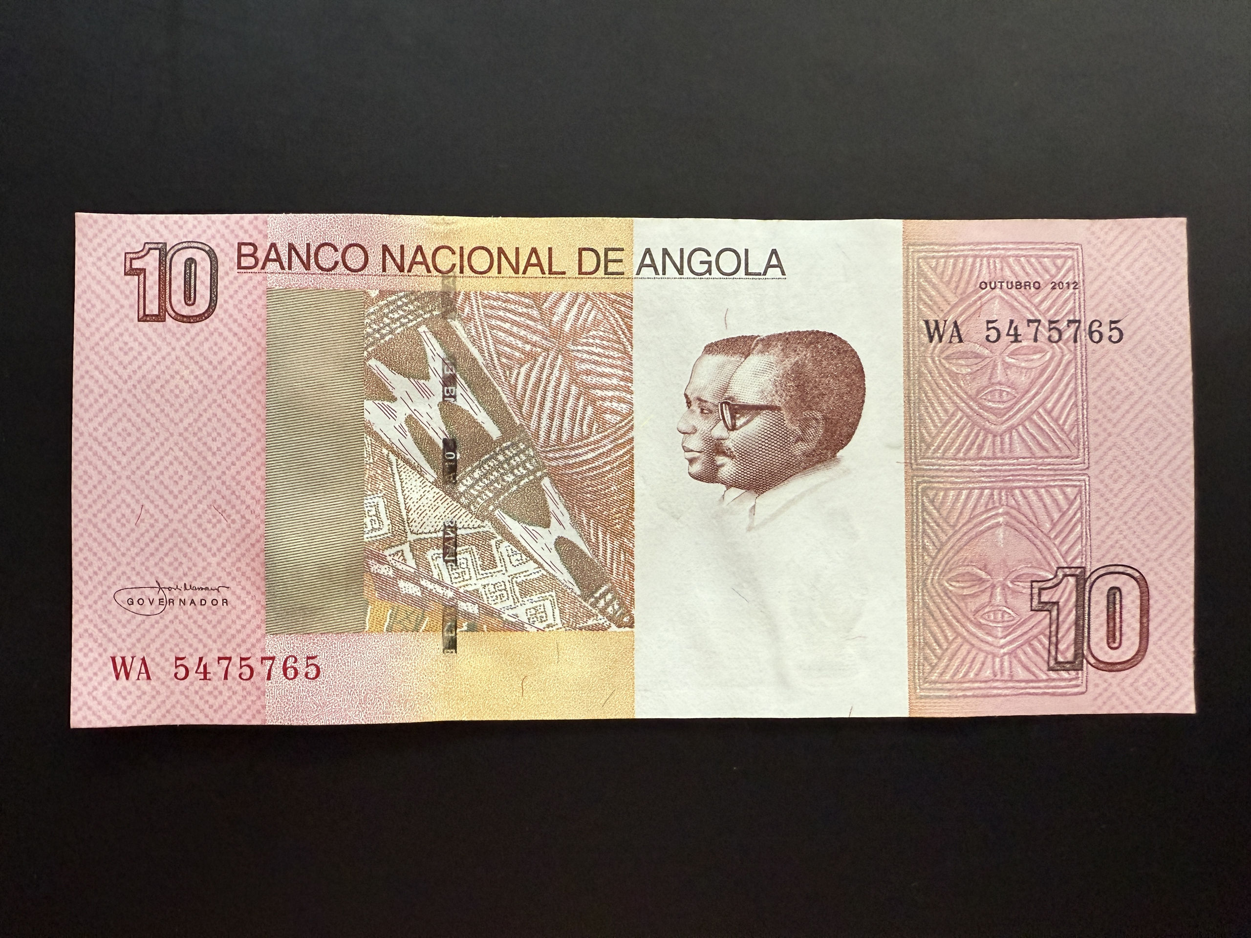 ANGOLA 10 Kwanzas 10.2012 (P.151B) aUNC (hullámos)