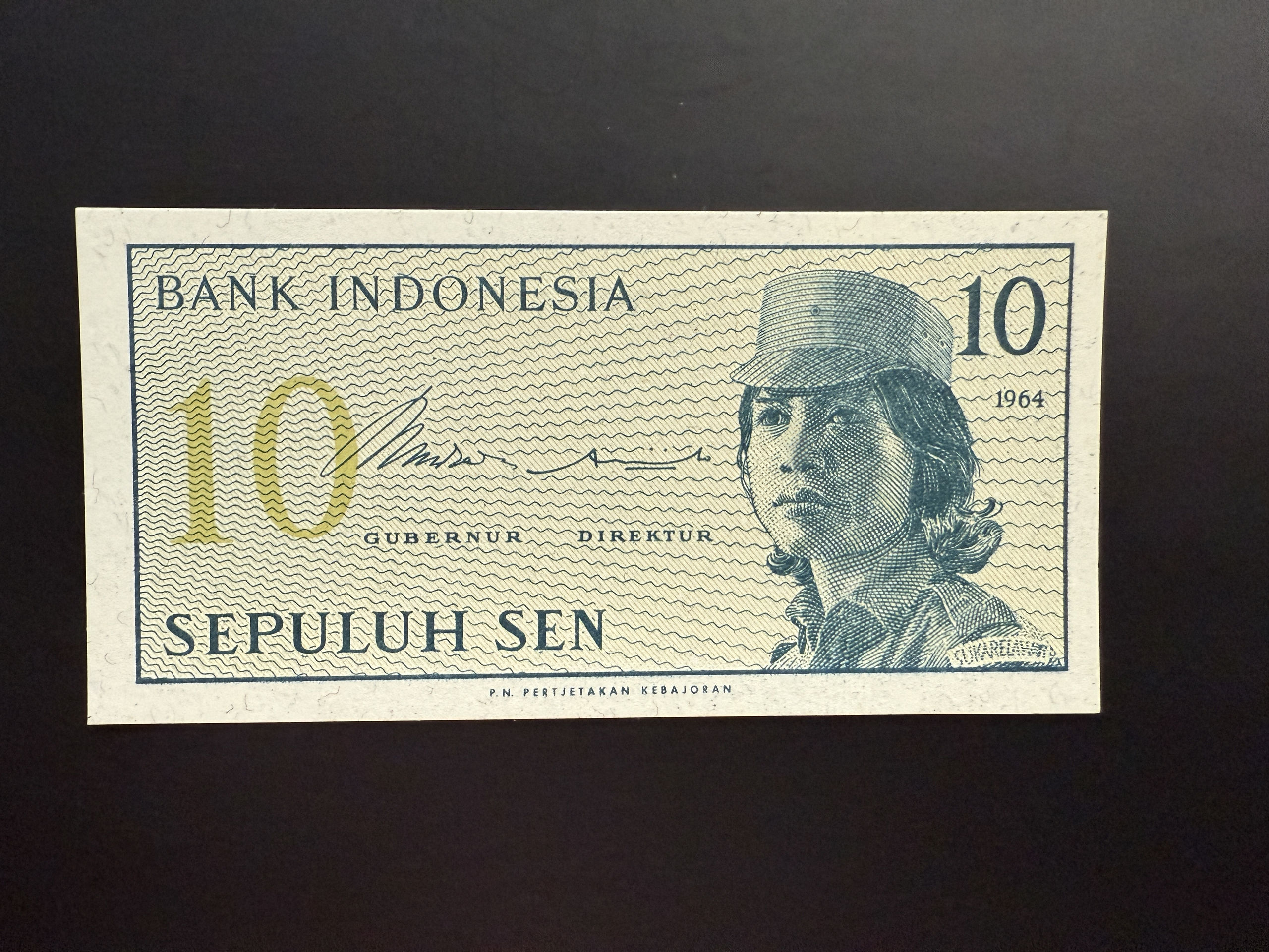 INDONESIA 10 Sen 1964 (P.92) UNC