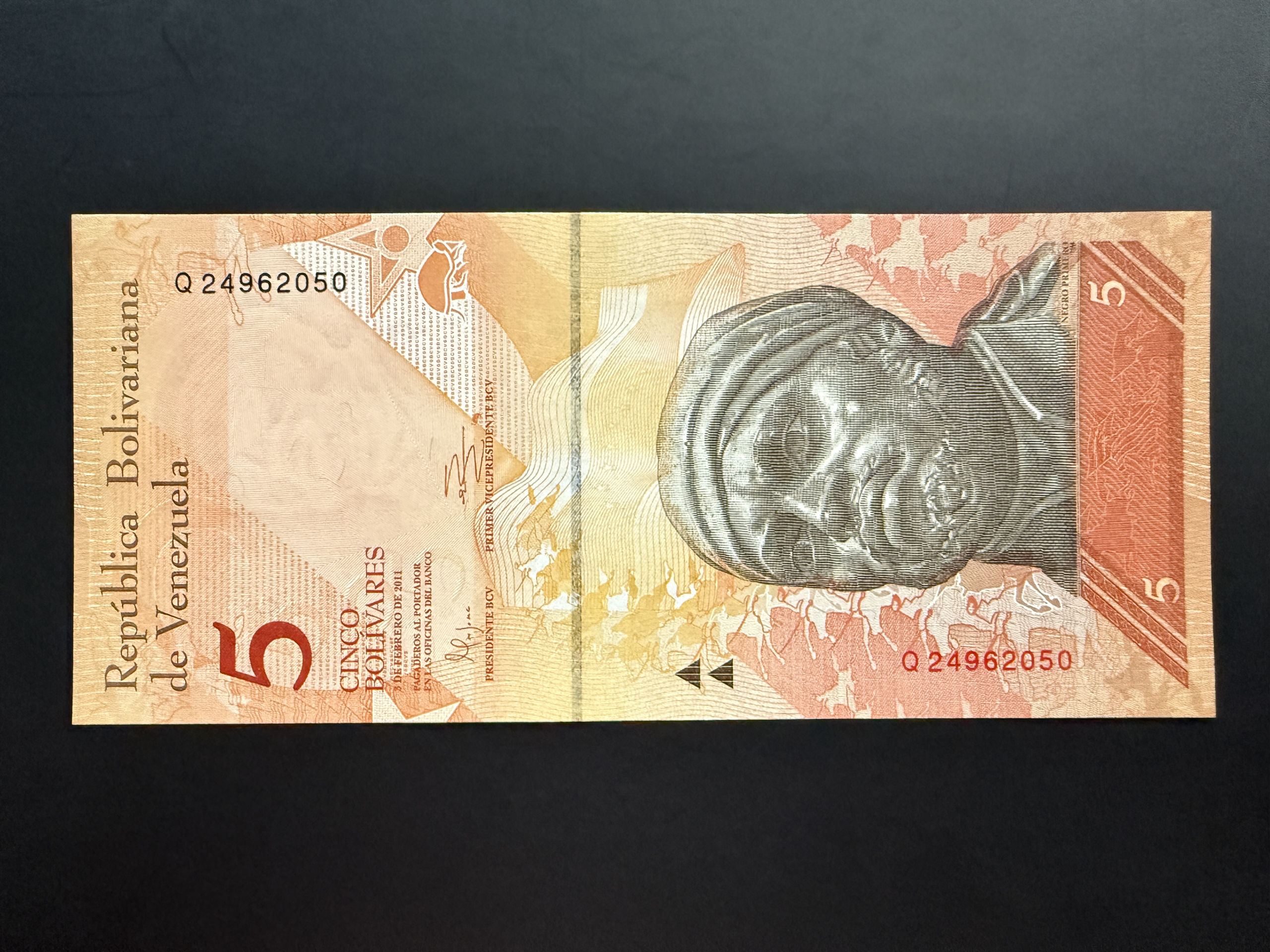 VENEZUELA 5 Bolivares 3.2.2011 (P.89) UNC