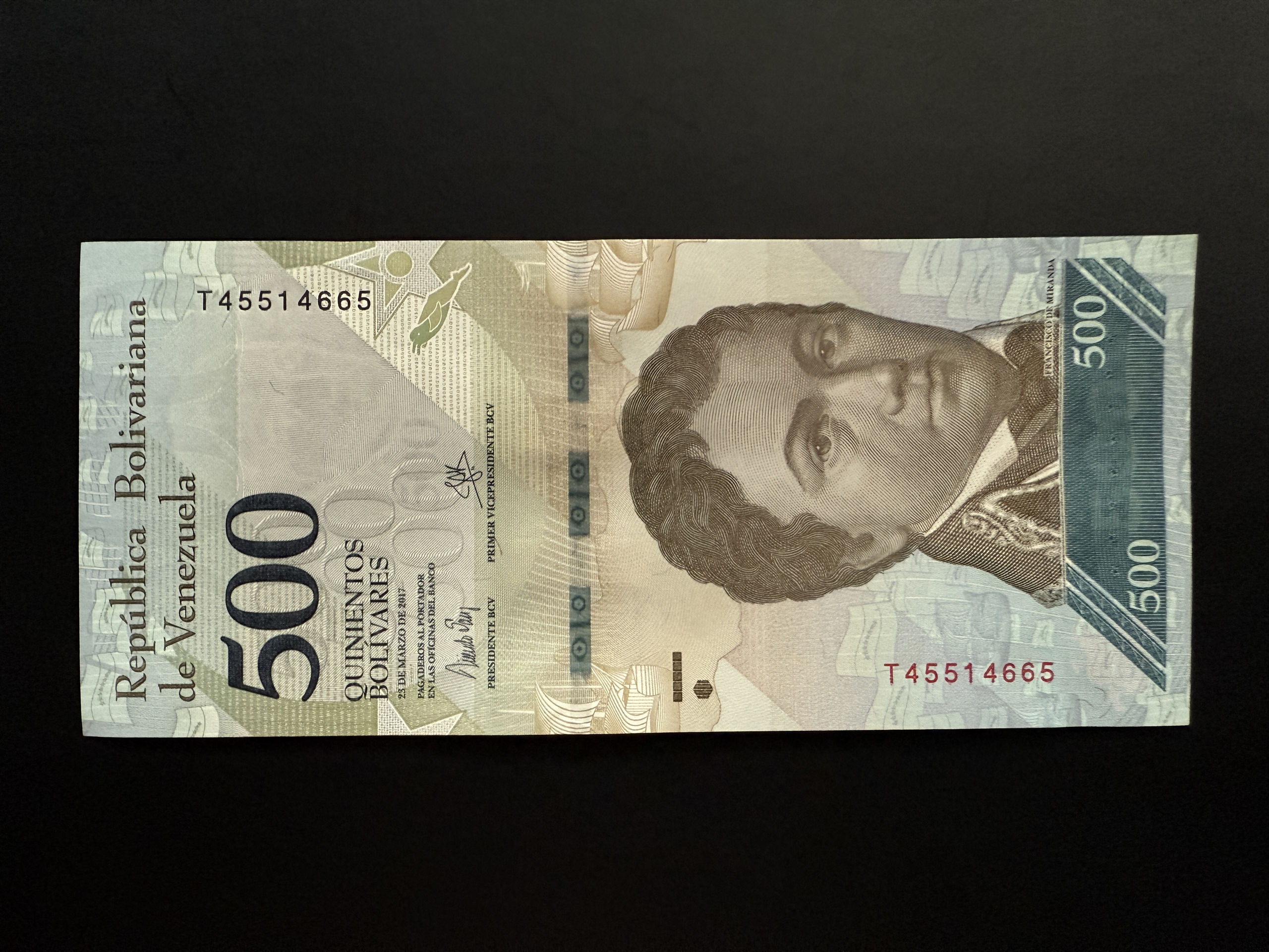 VENEZUELA 500 Bolivares 23.3.2017 (P.94) UNC