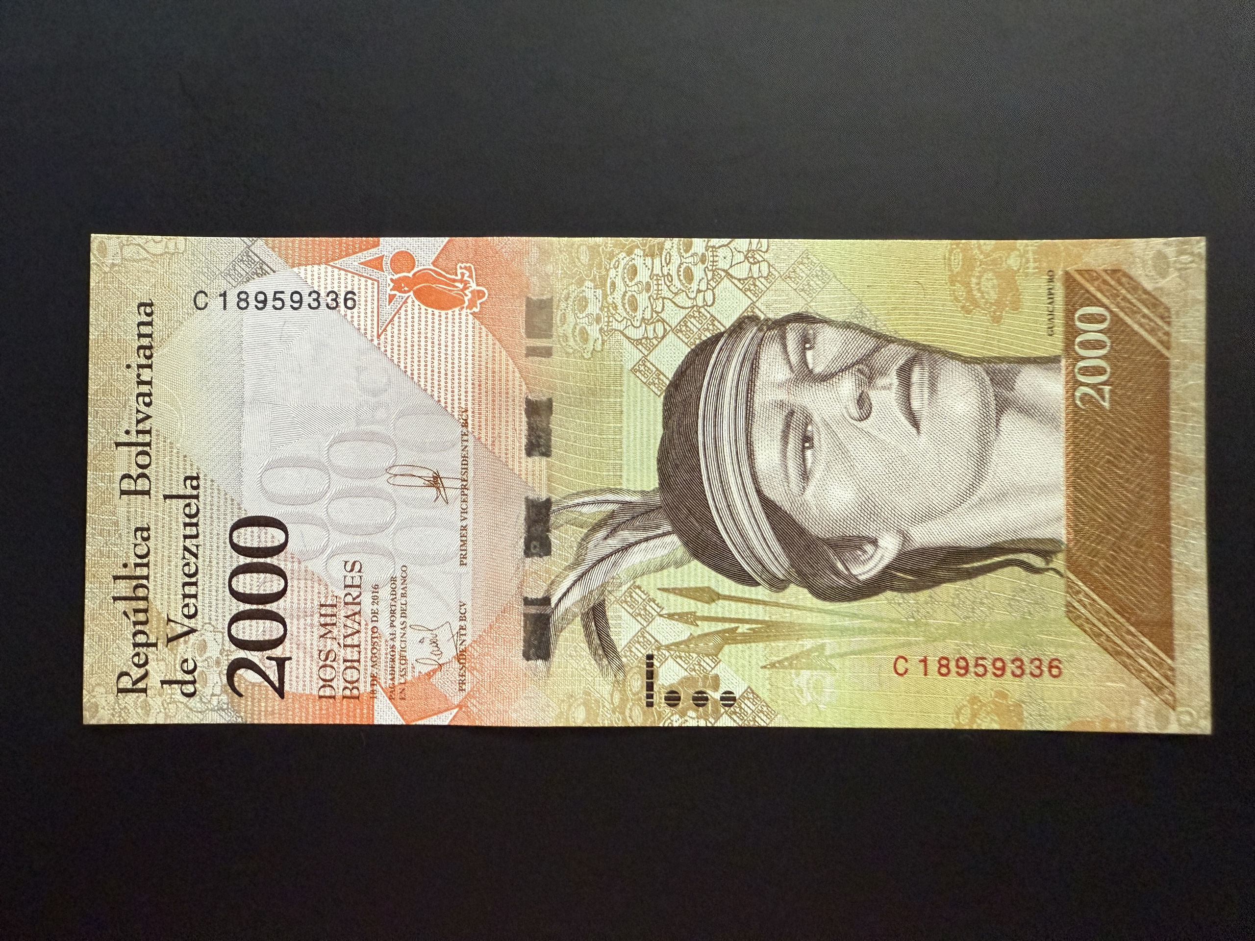 VENEZUELA 2000 Bolivares 18.8.2016 (P.96) UNC