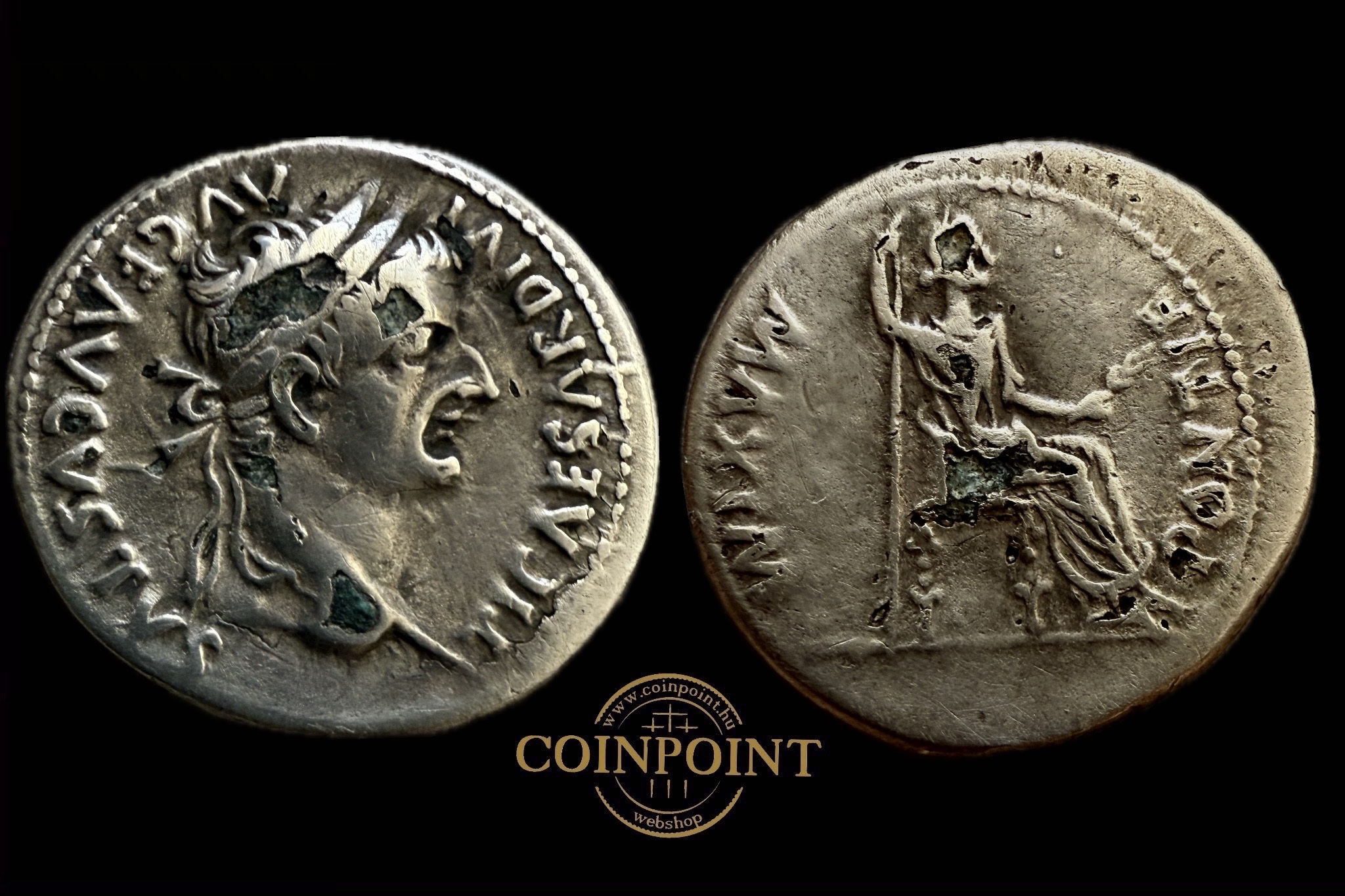 Tiberius Dénár (i.sz.14-37) Lugdunum RIC II. 30 TI CAESAR DIVI AVG F AVGVSTVS, PONTIF MAXIM