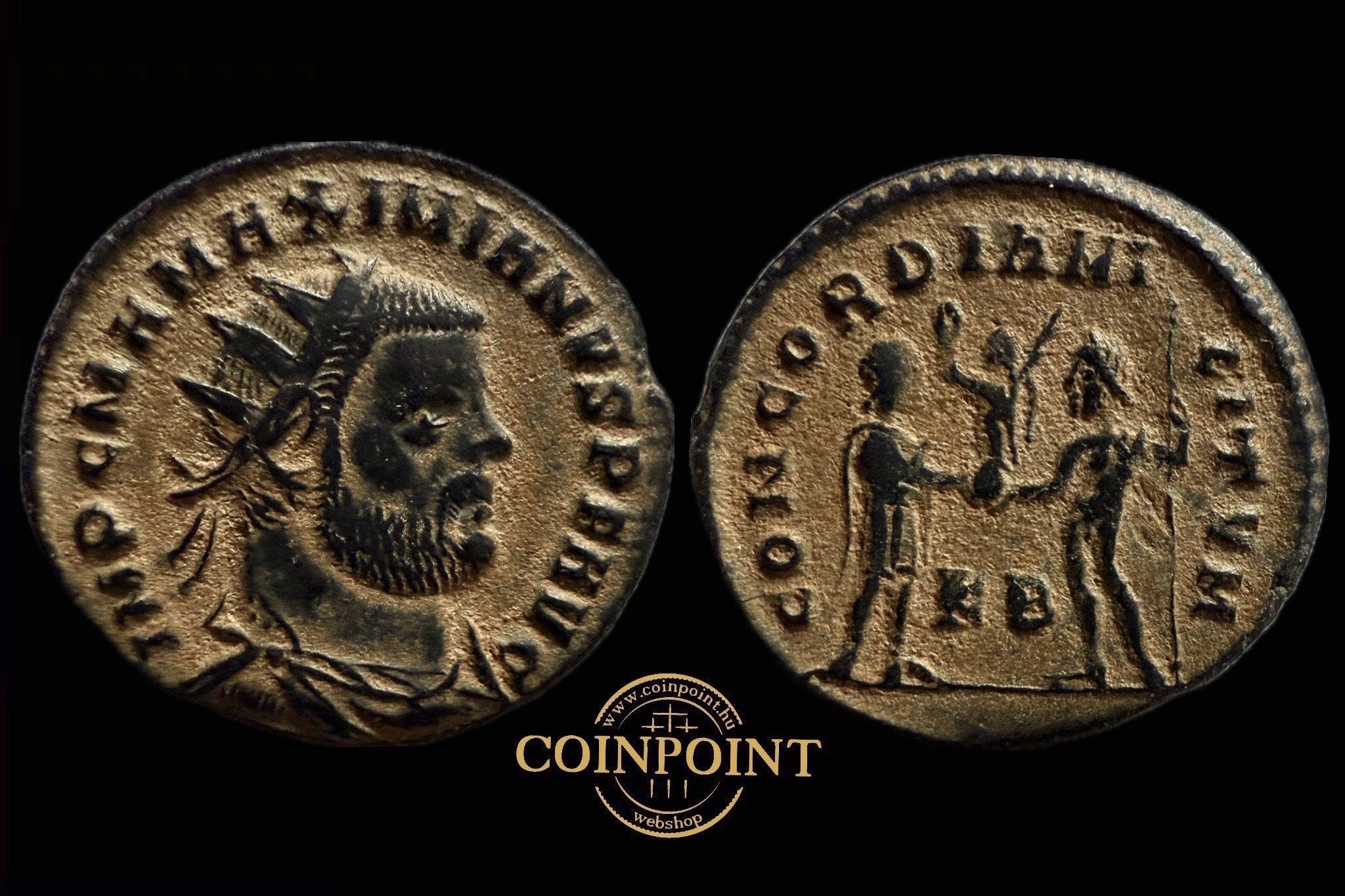 Maximianus Antoninian (285-305) AE (sivatagi patina)