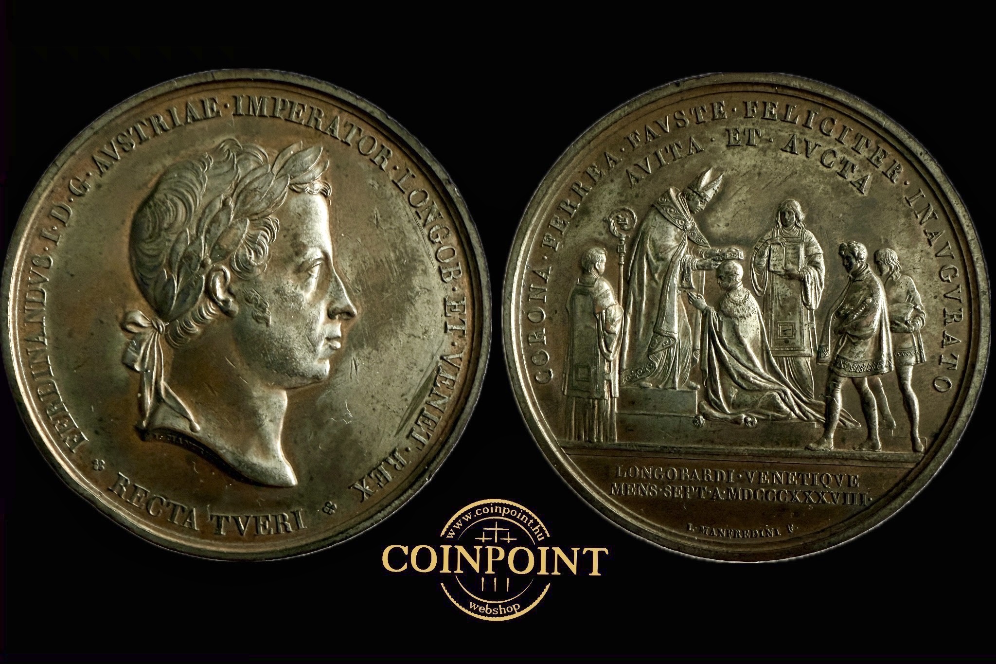 V.Ferdinand 1835-1848 (Bécs)Lombardia és Velence Királyává koronázására