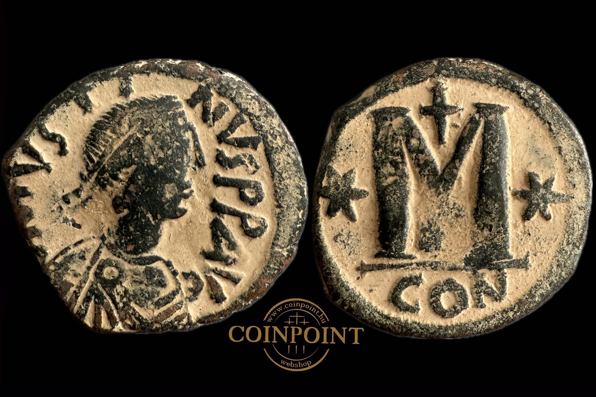 I.Justin Follis (i.sz.518-527) sivatagi patina Sear 82